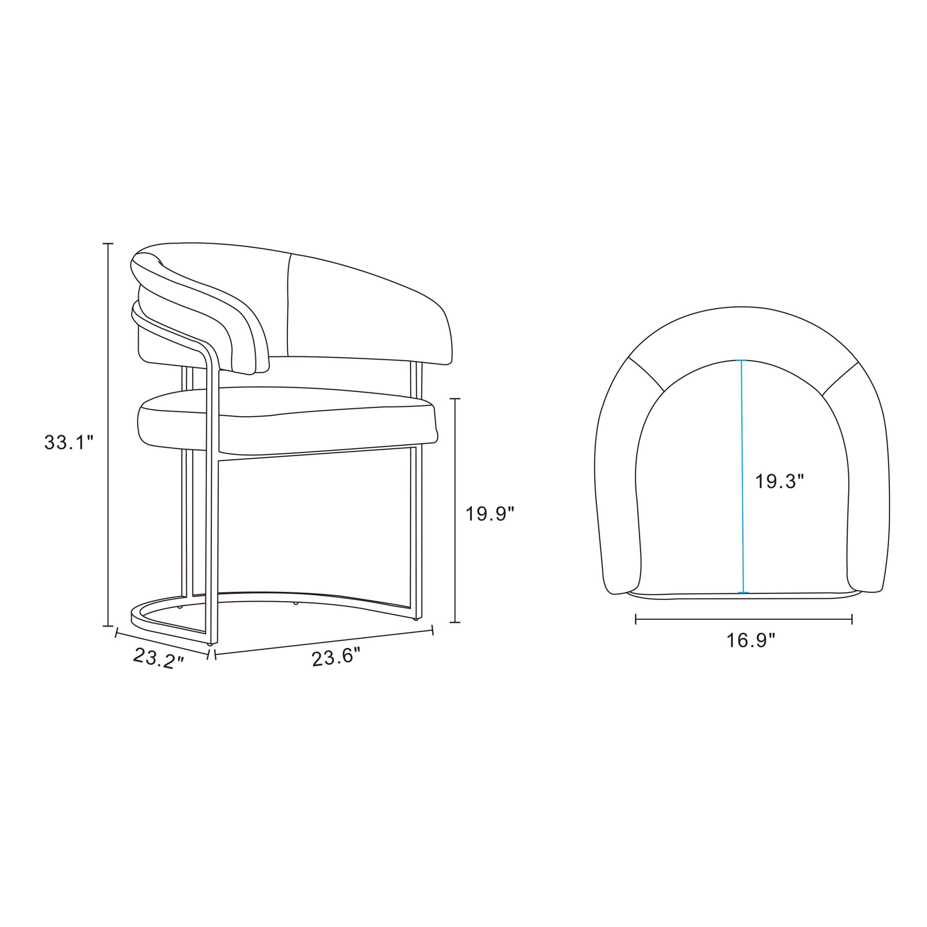 Augusta Leatherette Upholstered Dining Chair 