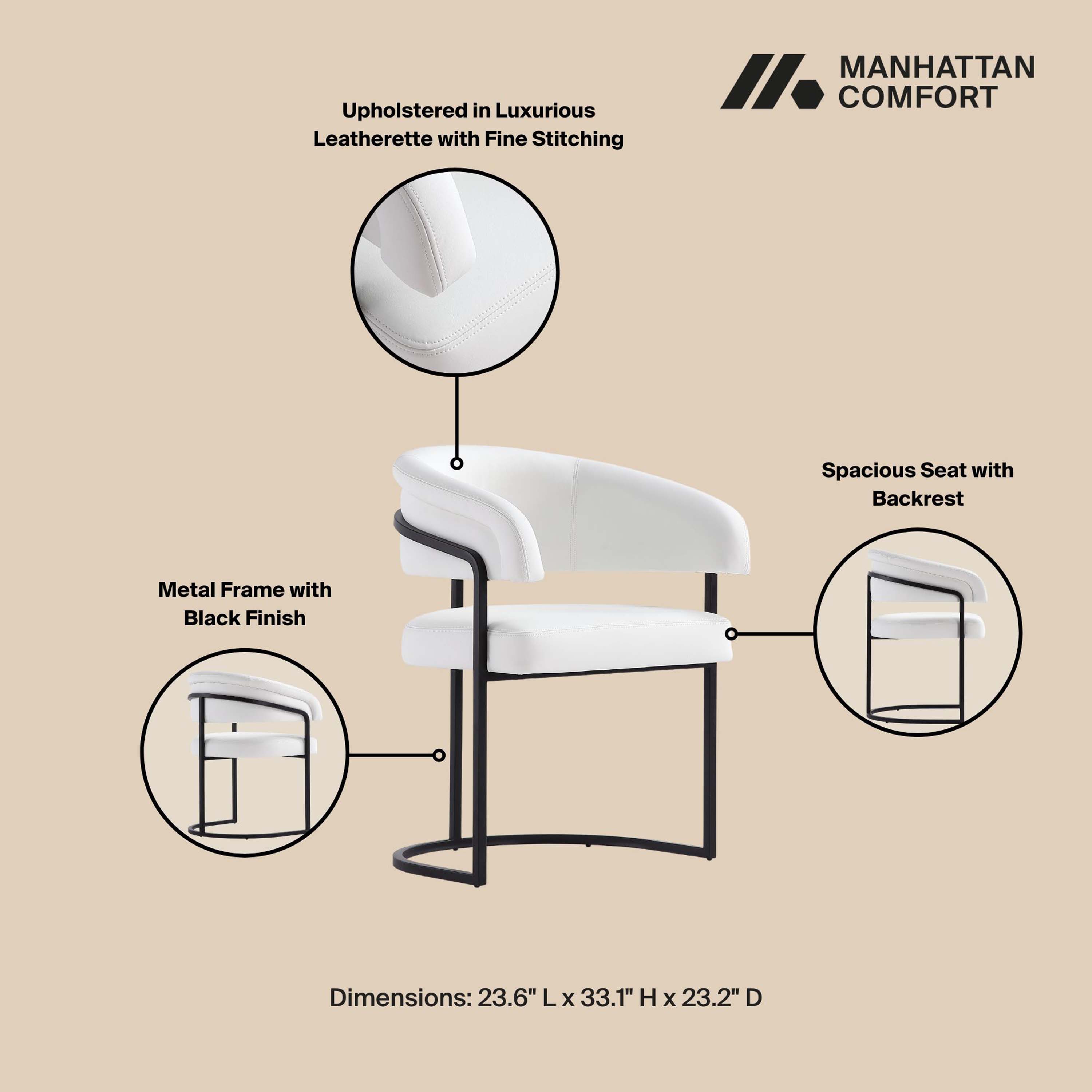 Augusta Leatherette Upholstered Dining Chair 