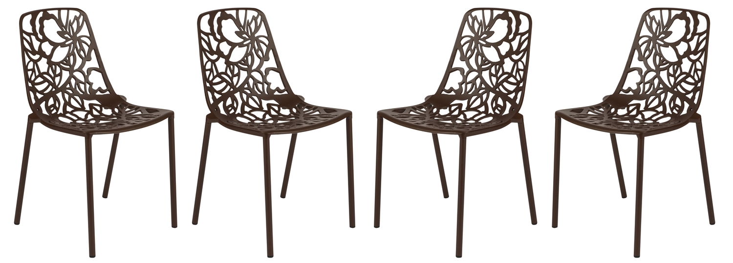 Devon Outdoor Aluminum Dining Chair (Set of 4)