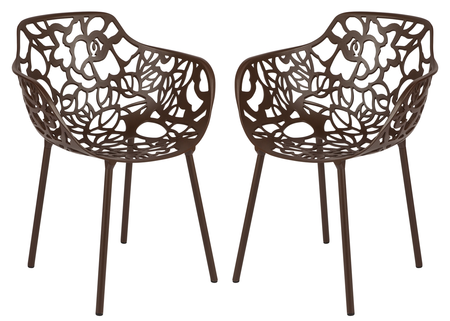 Devon Outdoor Aluminum Dining Arm Chair (Set of 2)