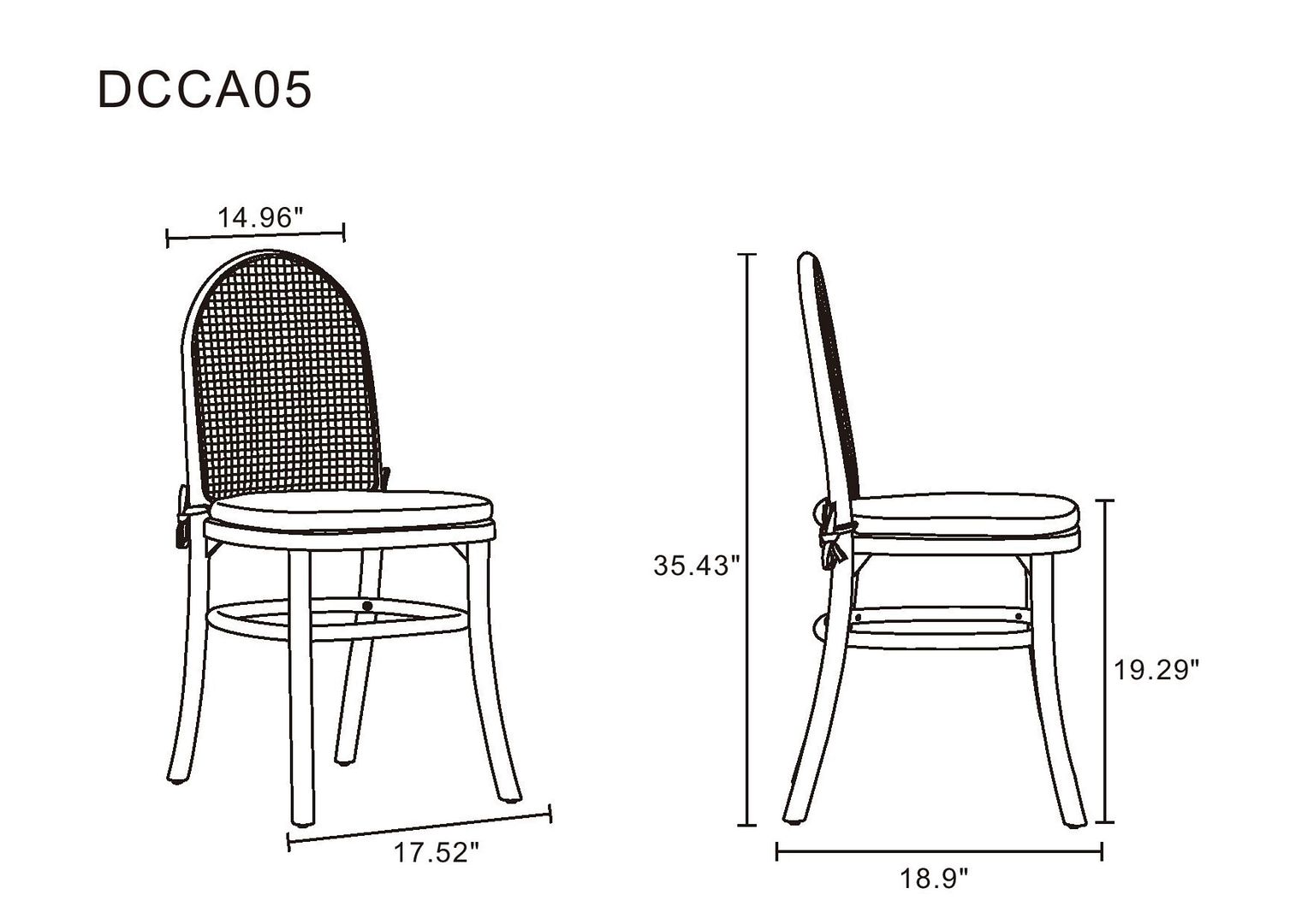 Paragon Dining Chair 1.0 w/Grey Cushions