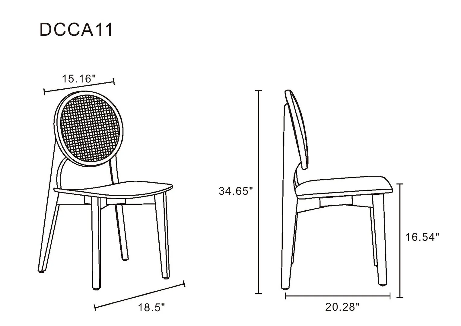 Versailles Round Dining Chair
