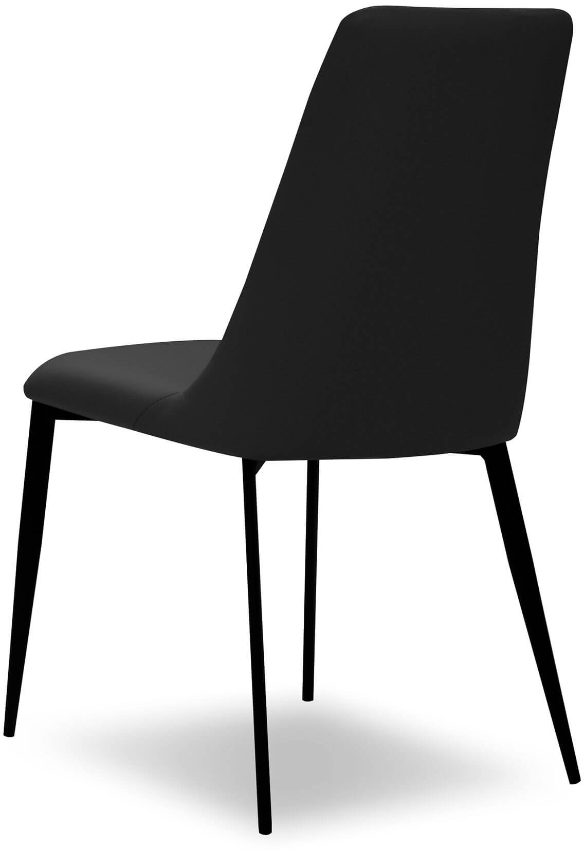 Seville Letherette Dining Chair w/ Matte Black Legs