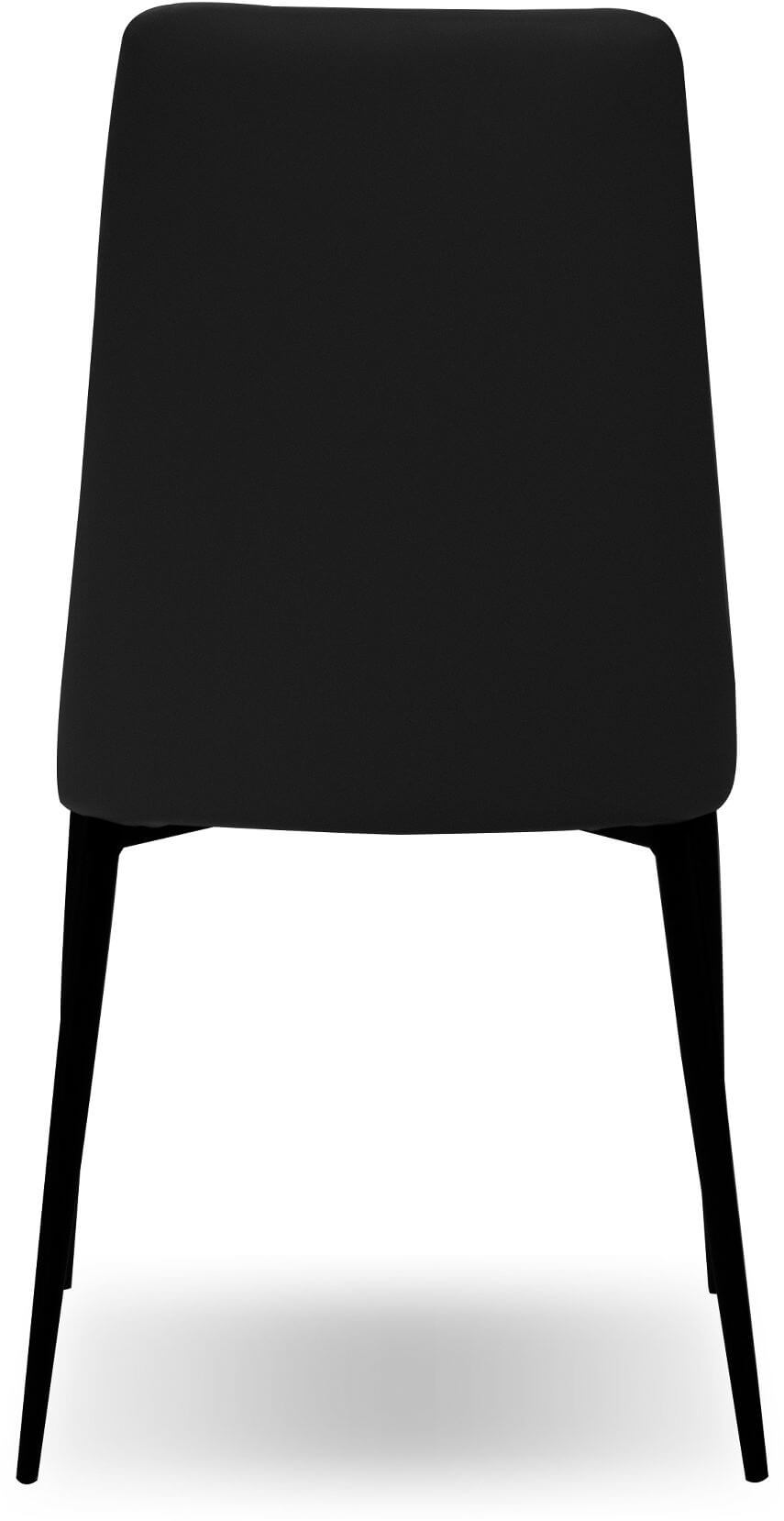 Seville Letherette Dining Chair w/ Matte Black Legs