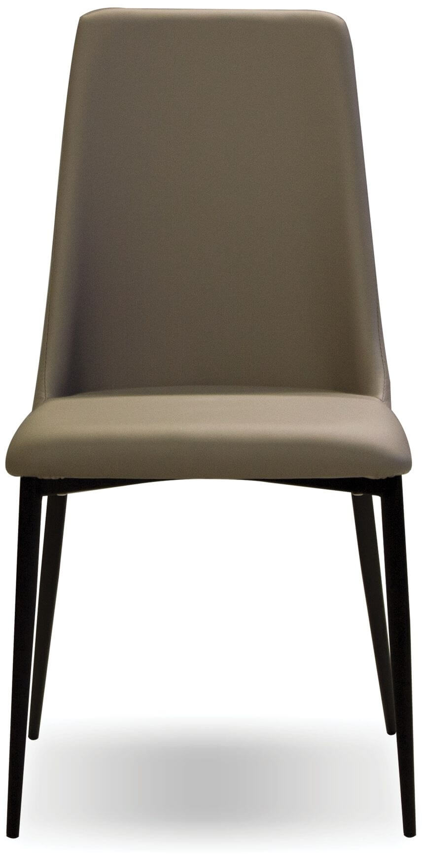 Seville Letherette Dining Chair w/ Matte Black Legs