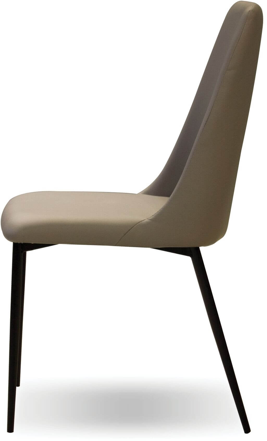 Seville Letherette Dining Chair w/ Matte Black Legs