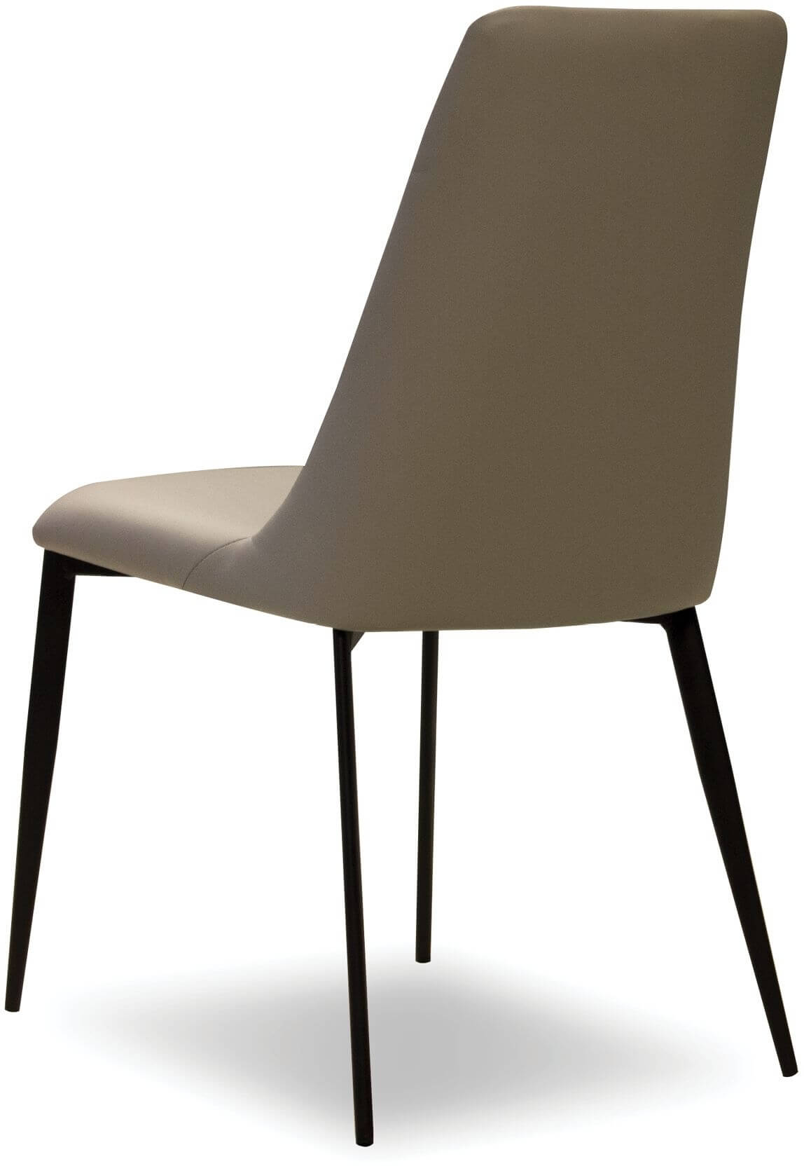 Seville Letherette Dining Chair w/ Matte Black Legs