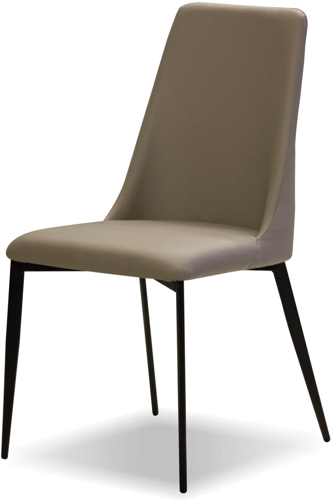 Seville Letherette Dining Chair w/ Matte Black Legs
