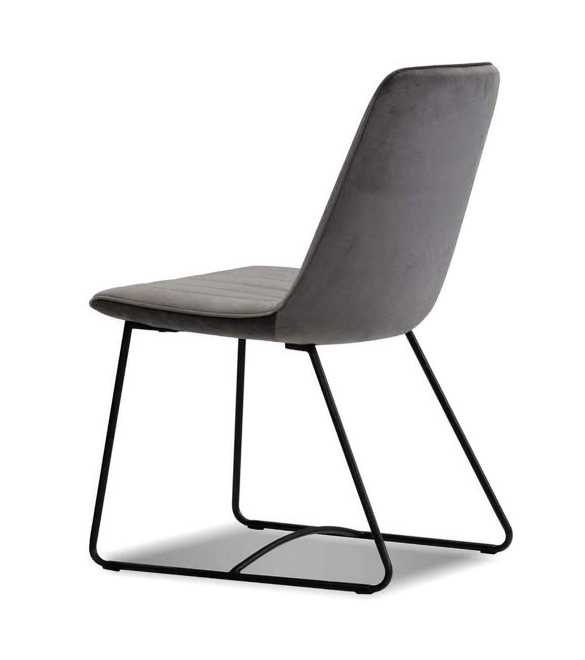 Zipper Velvet Dining Chair