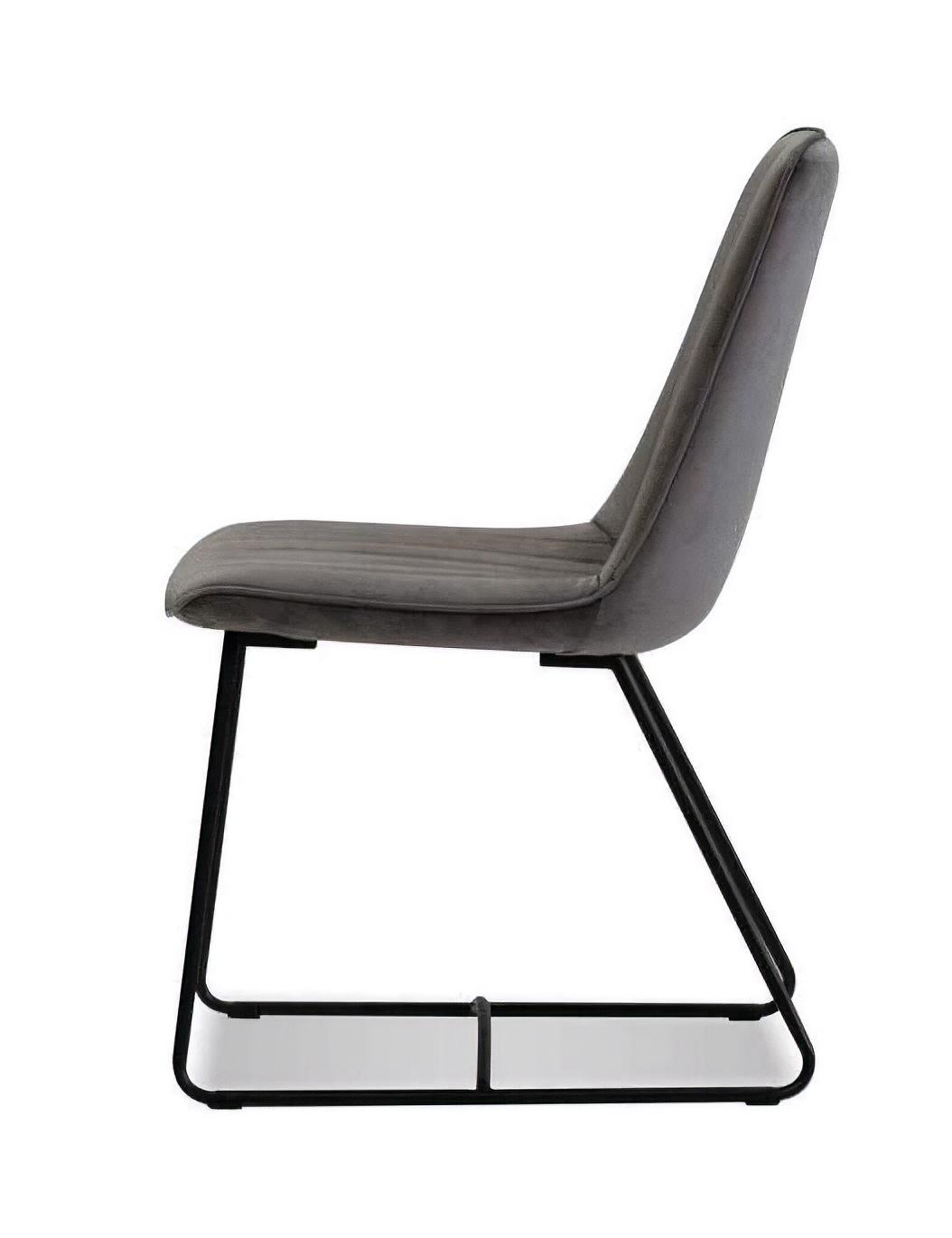 Zipper Velvet Dining Chair