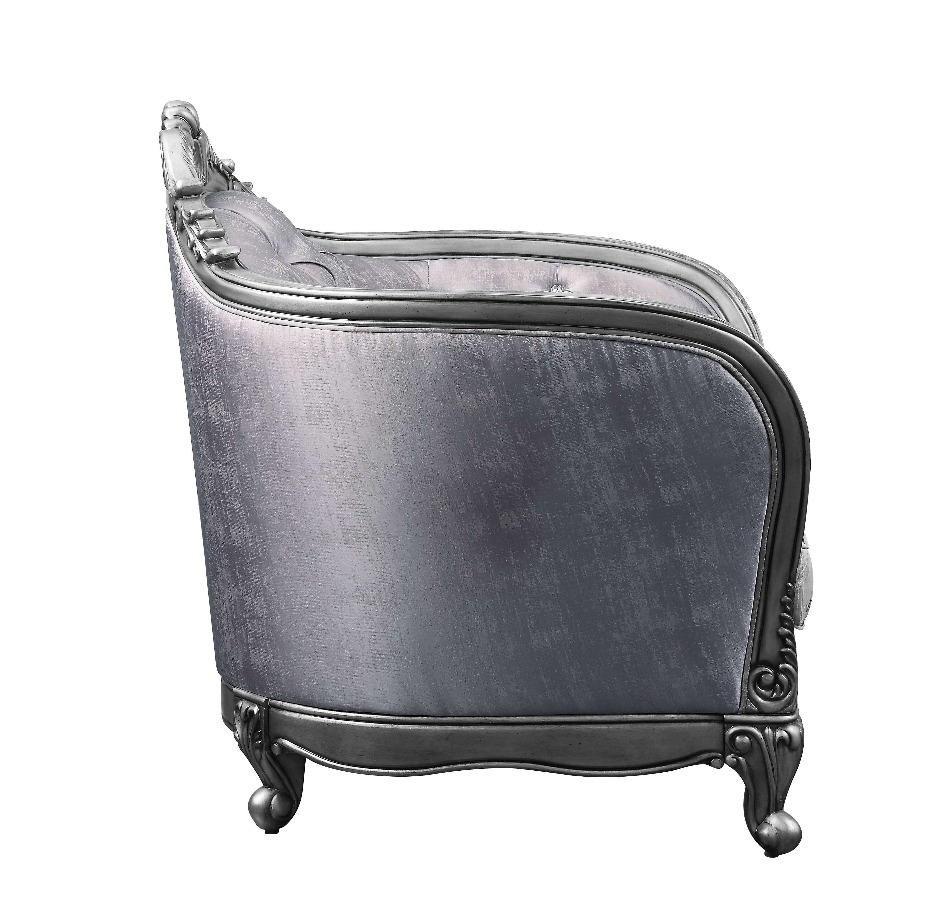 Ariadne Fabric Tufted Chair w/Pillow