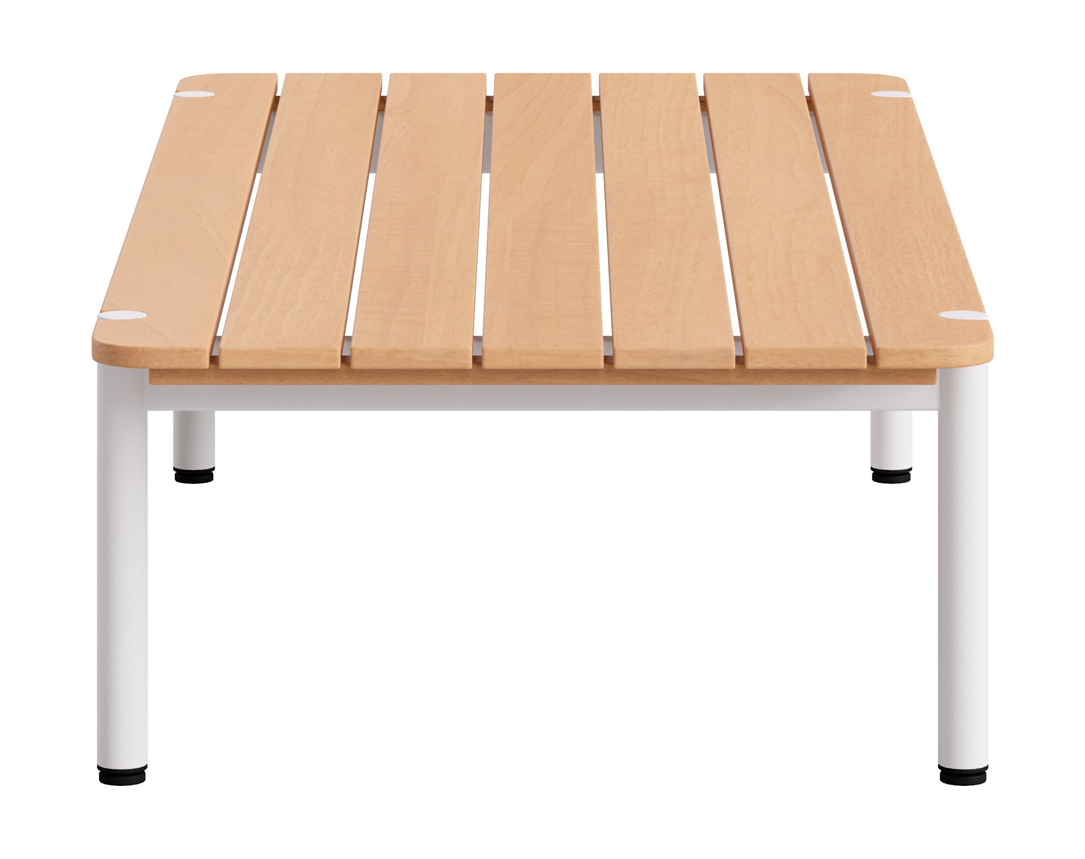 Lychee Outdoor Wood Top Rectangular Coffee Table