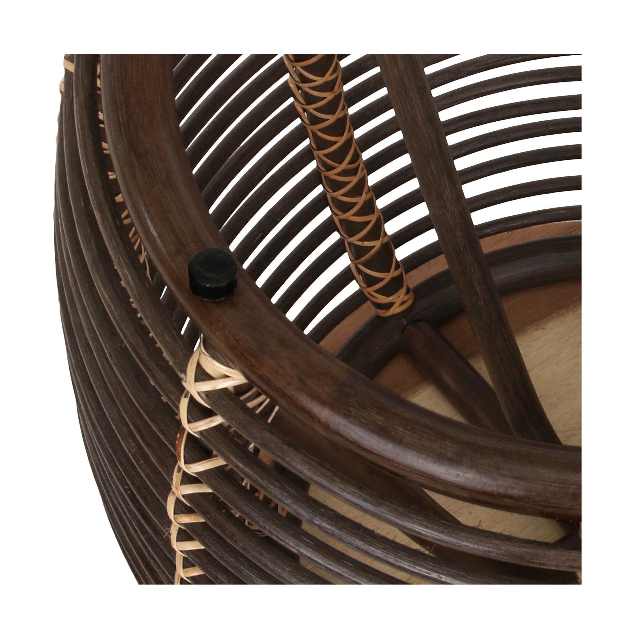 Iris Rattan End Table with Wood Top