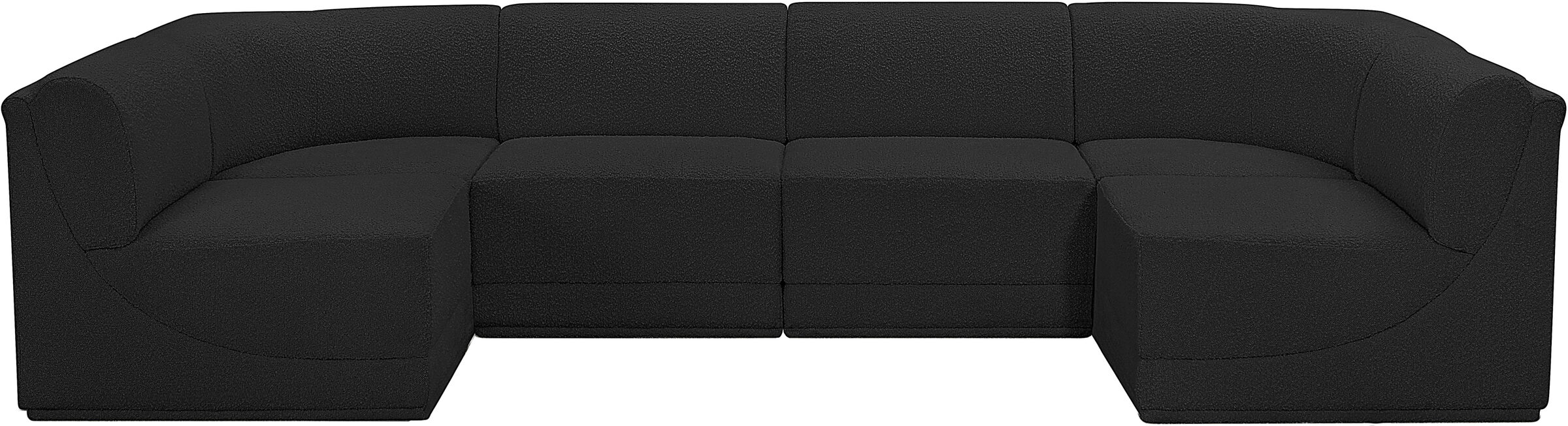 Ollie 128-inch Boucle 6-Piece Modular U-Shape Sectional