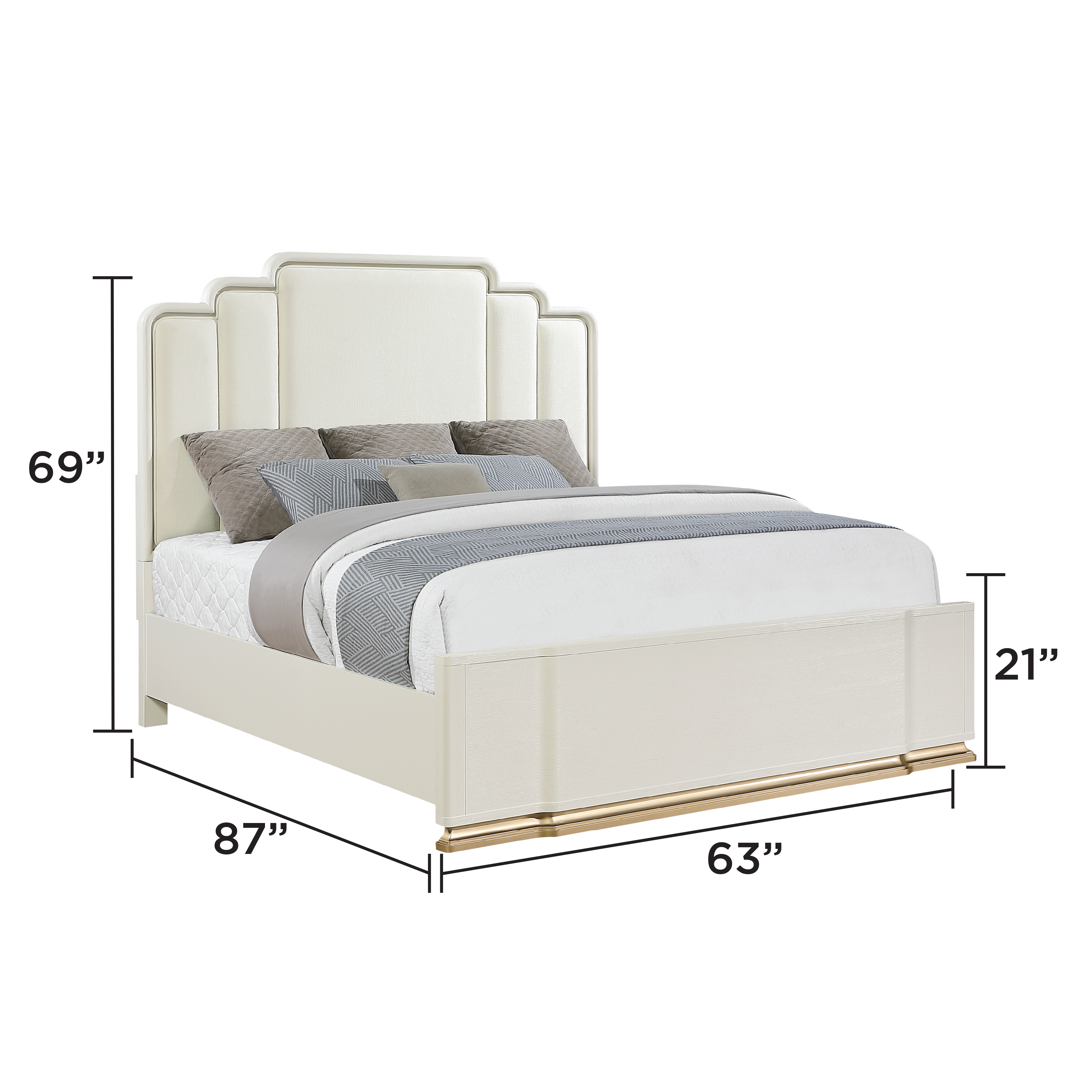 Lexington Bedroom Set with Fabric Upholstered Headboard