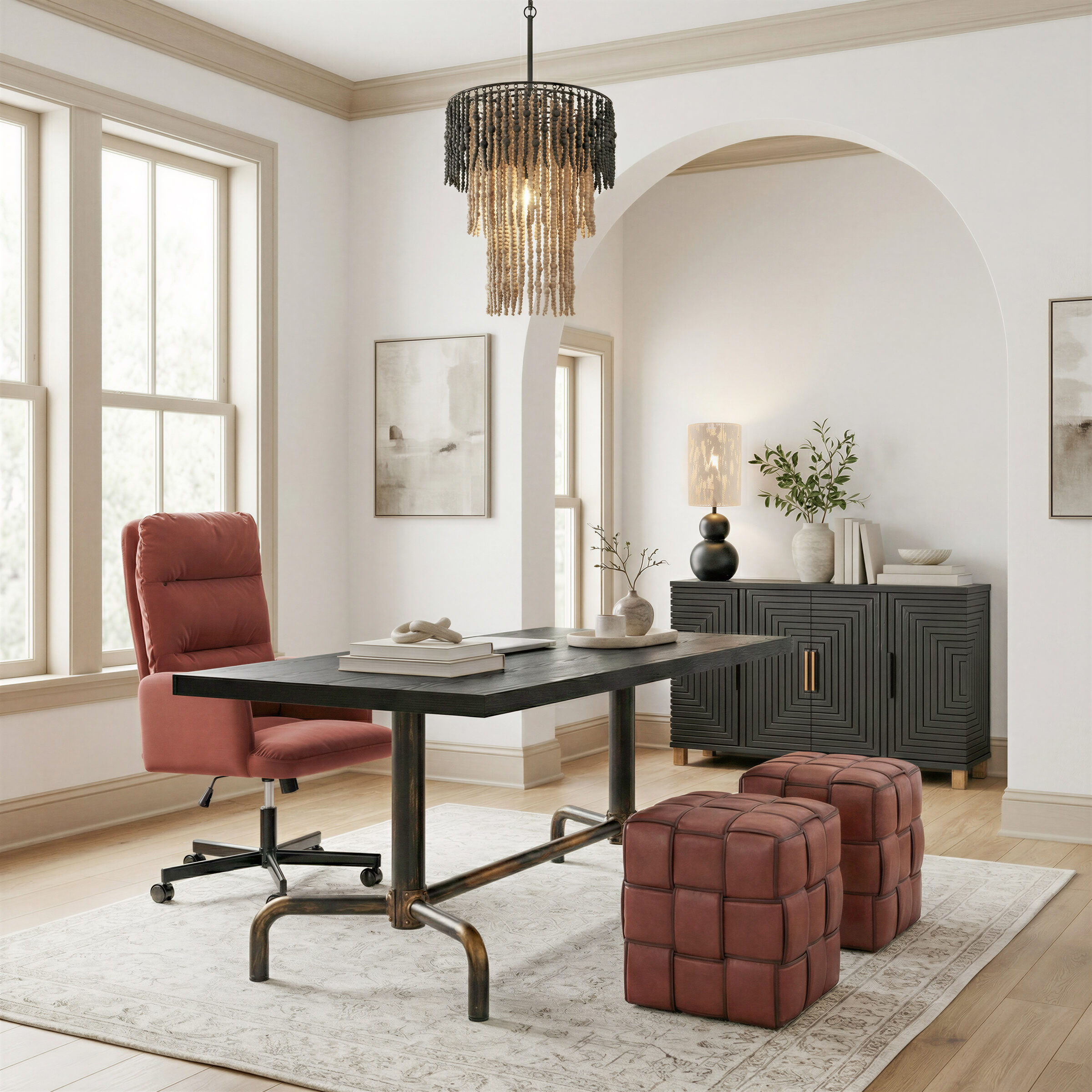 Sable Faux Leather Office Chair