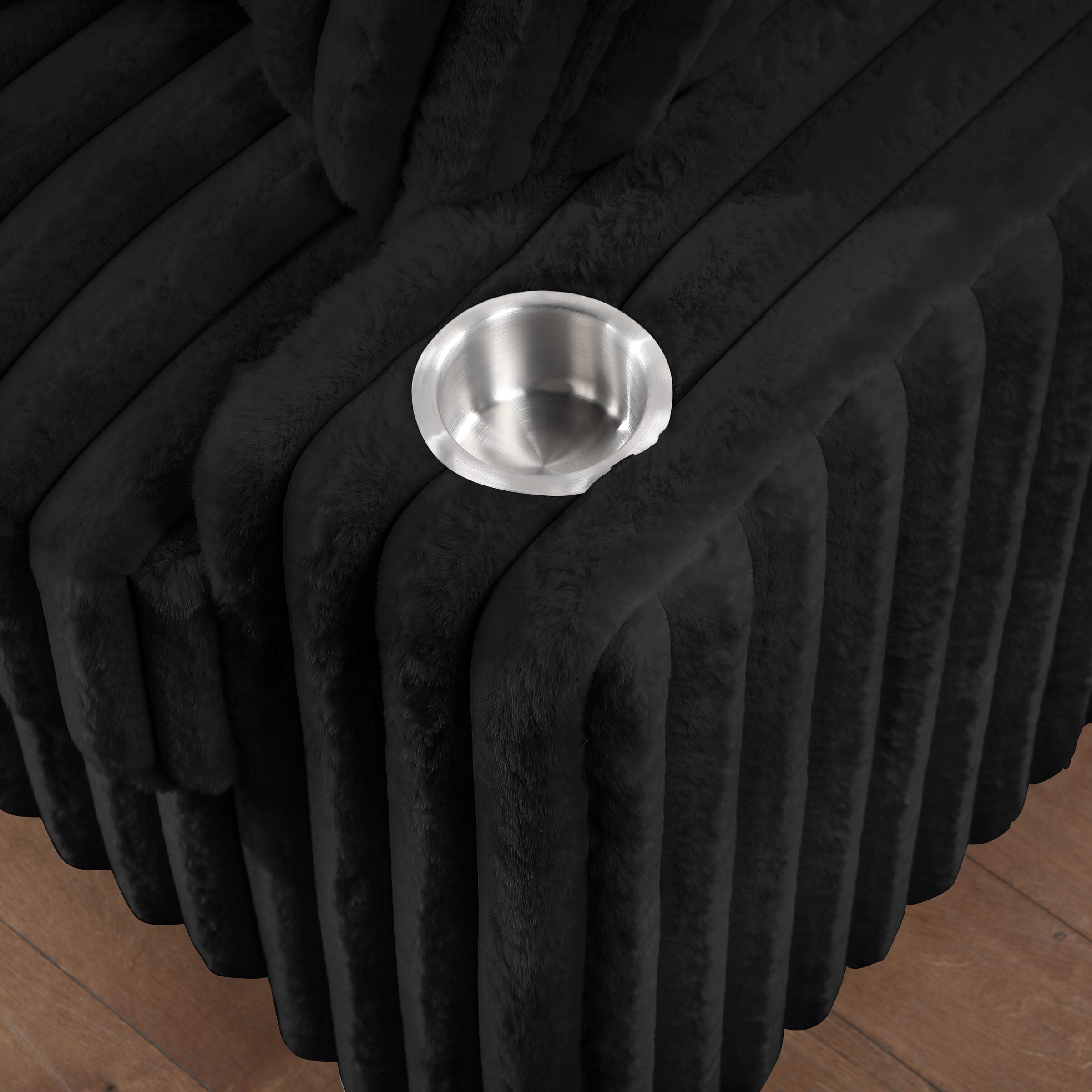 Puffy Fabric Reversible Sectional