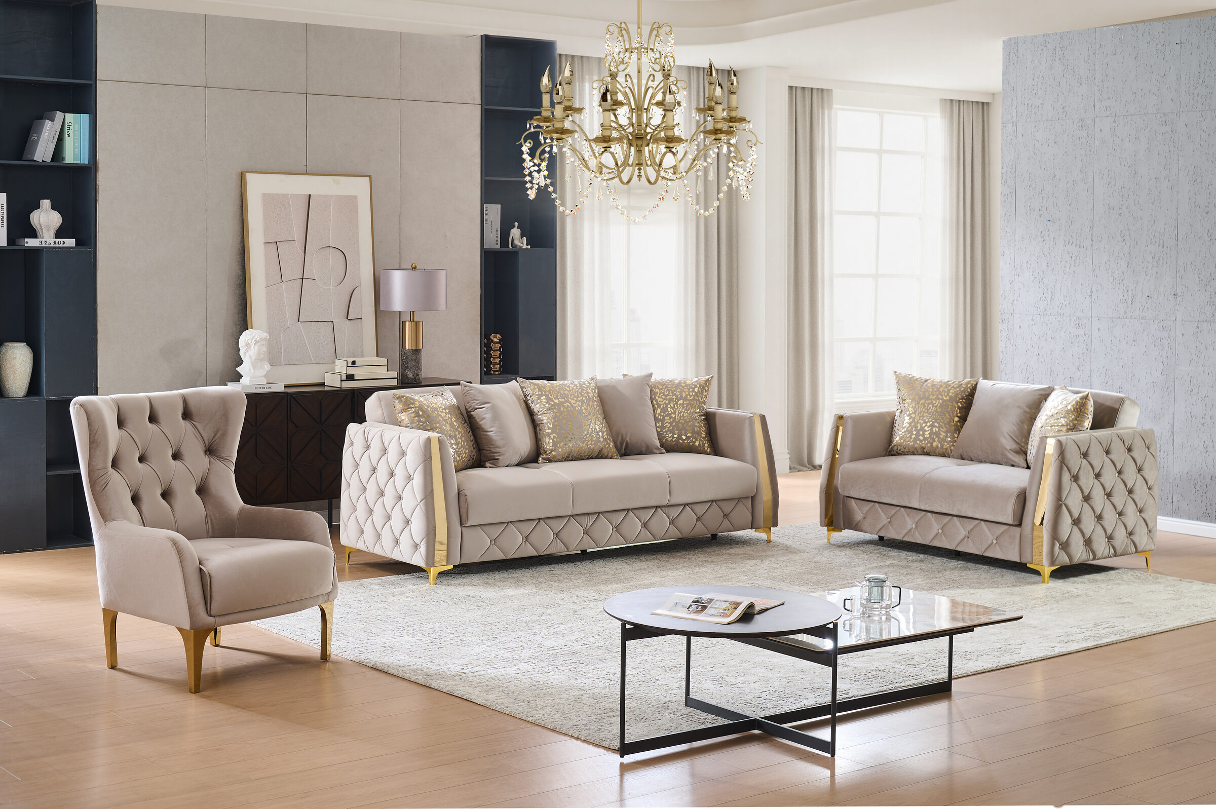 Lippa Polyester Sleeper Loveseat
