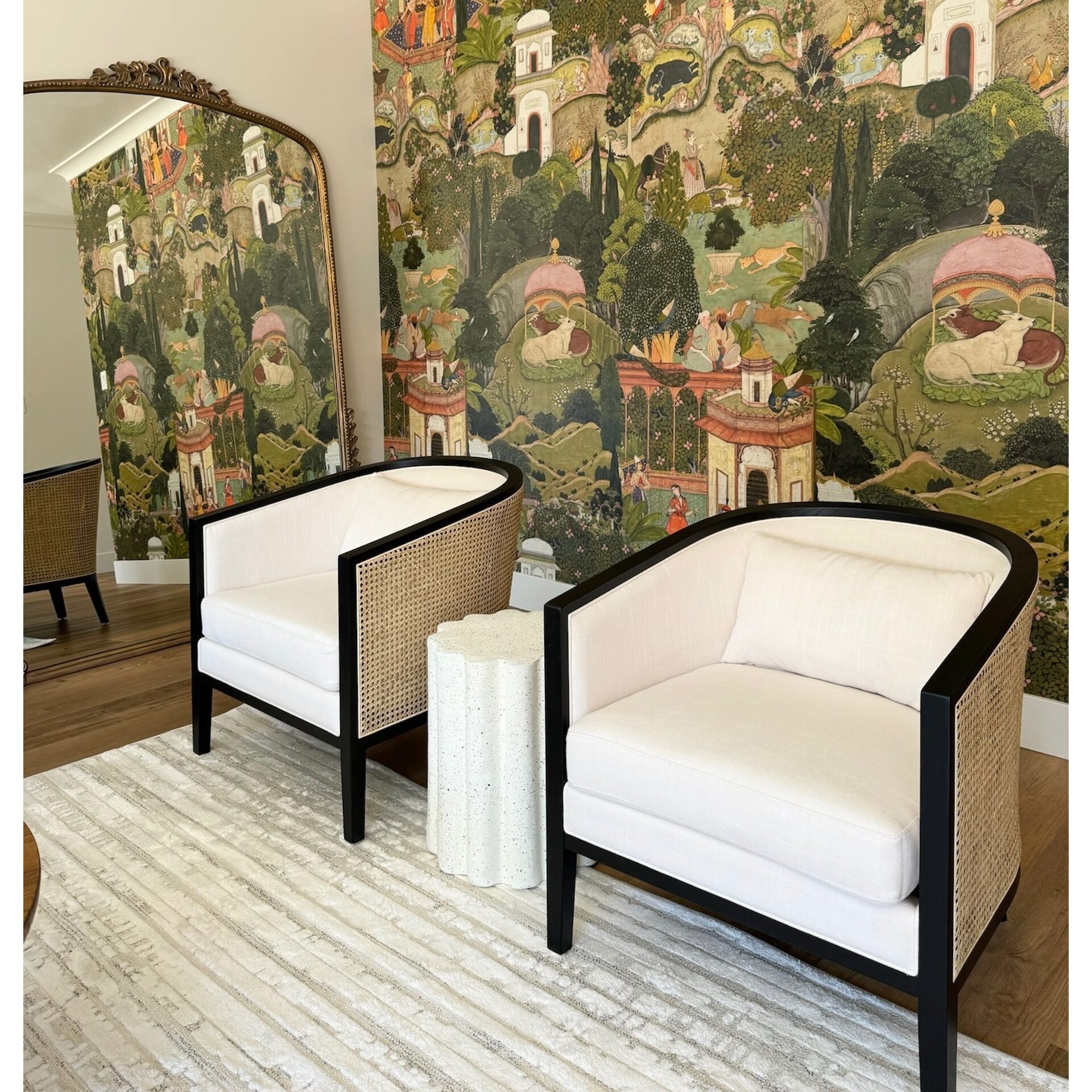 Tillman Rattan & Linen Chair