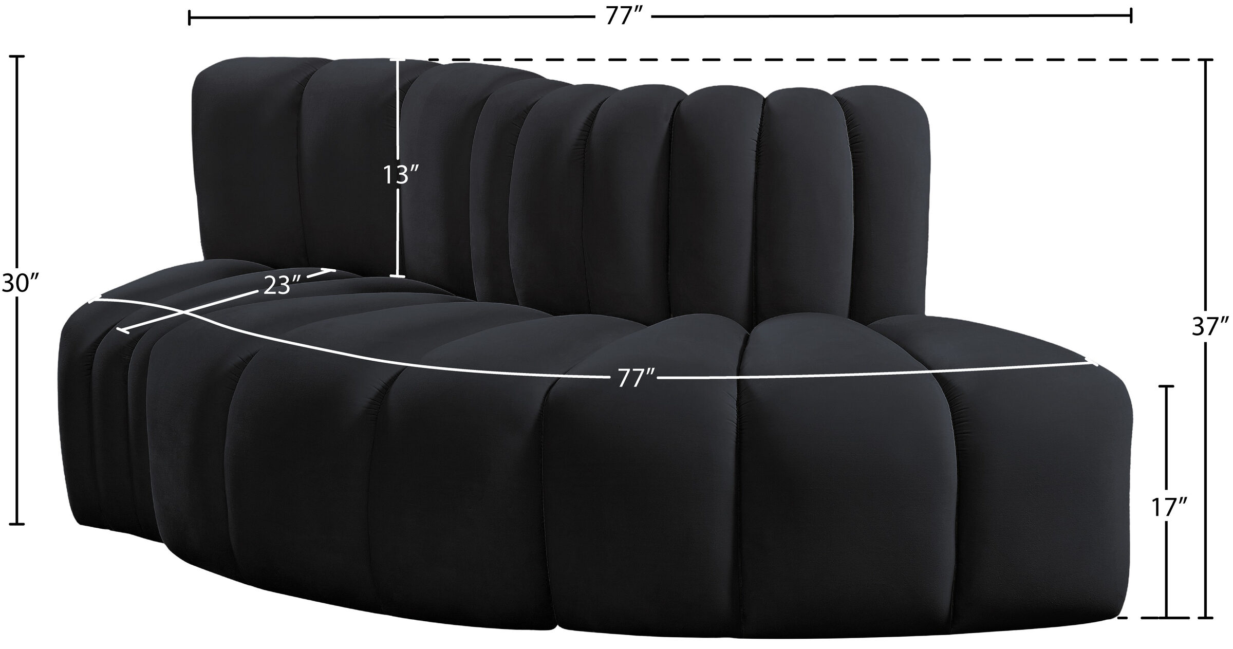 Arc Velvet Sectional