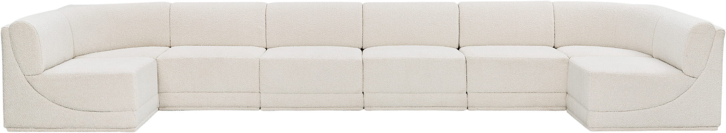 Ollie 188-inch Boucle 8-Piece Modular U-Shape Sectional