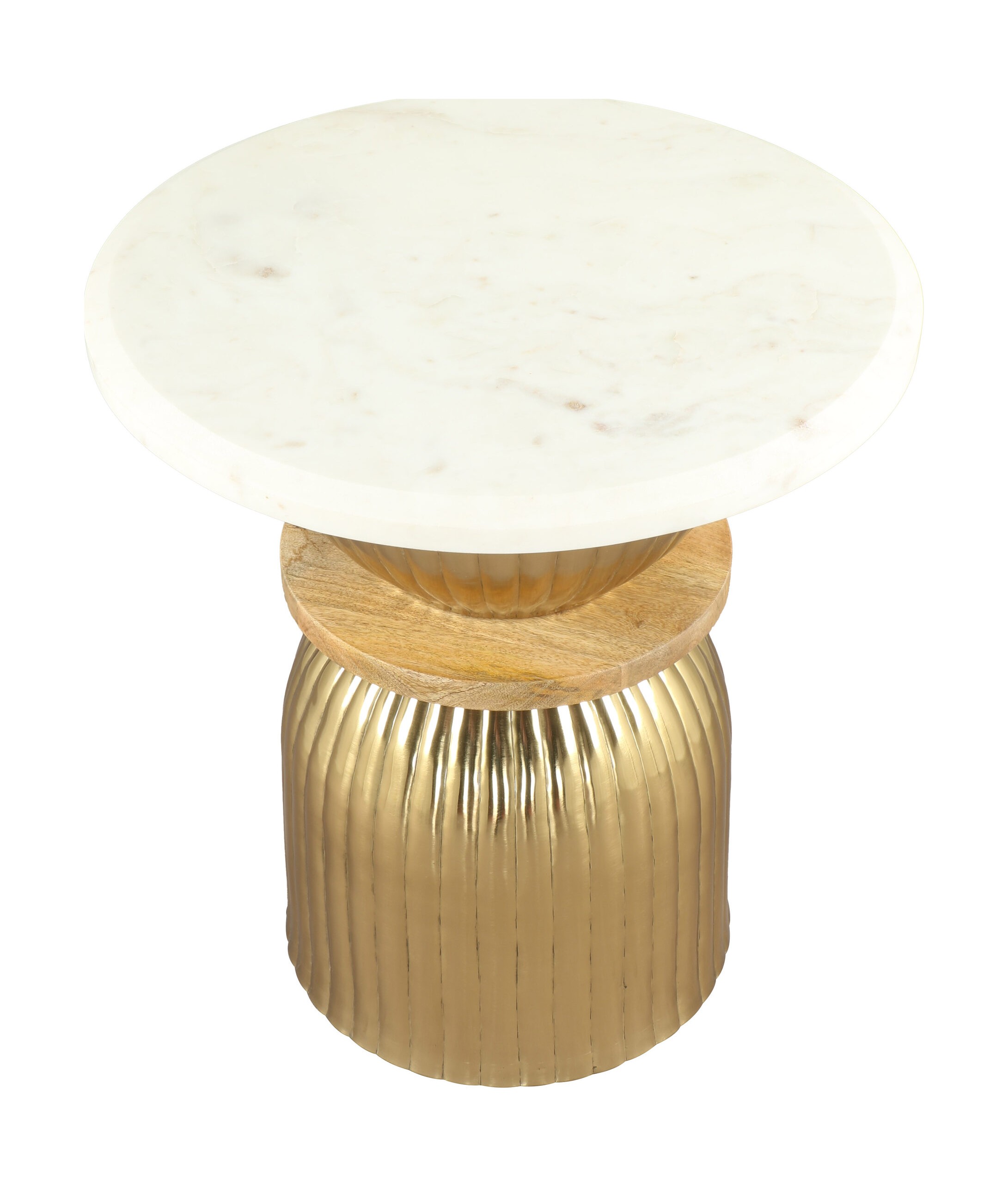 Maro Marble Top Round Accent Table