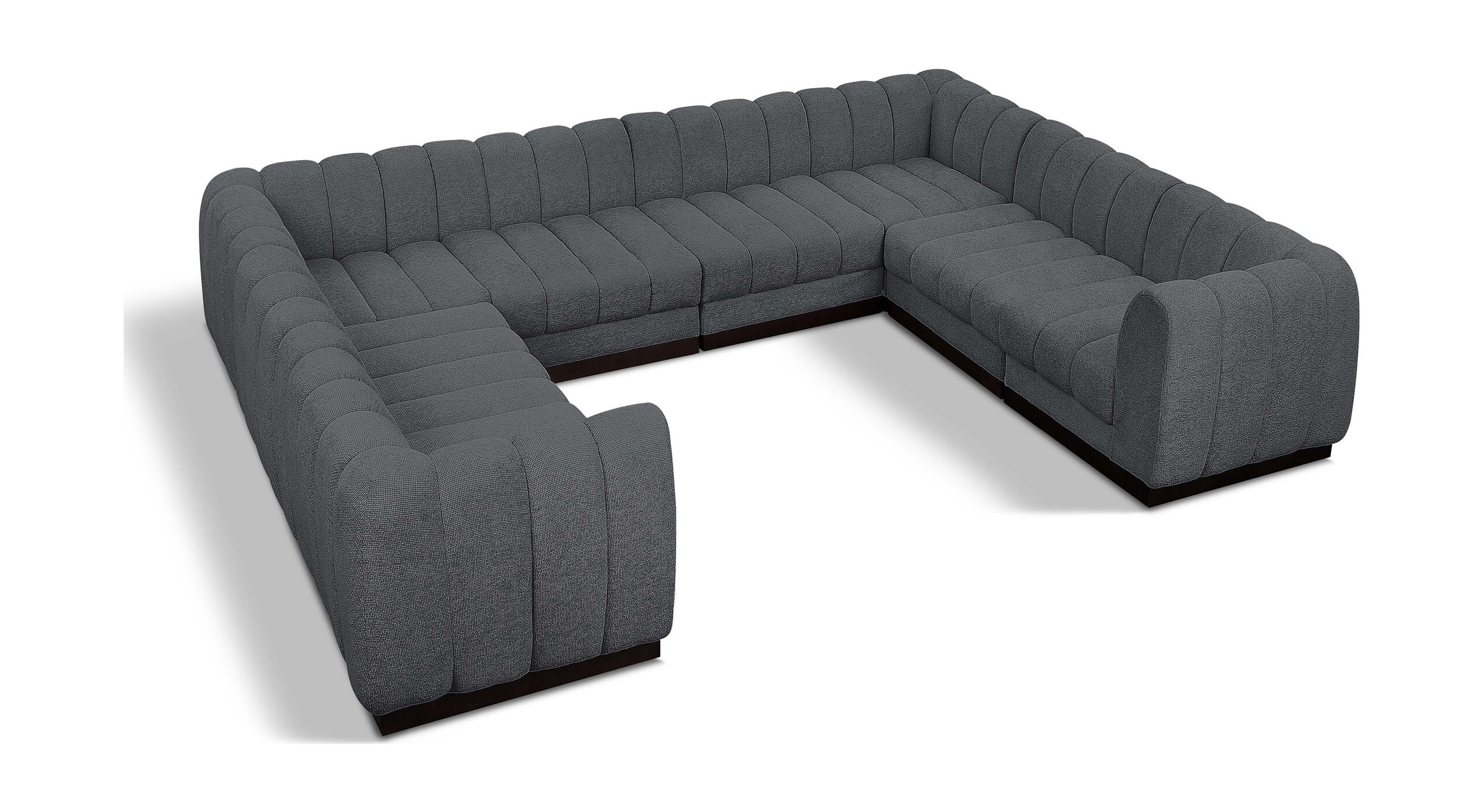 Quinn 133-inch Chenille 8-Piece Modular U-Shape Sectional