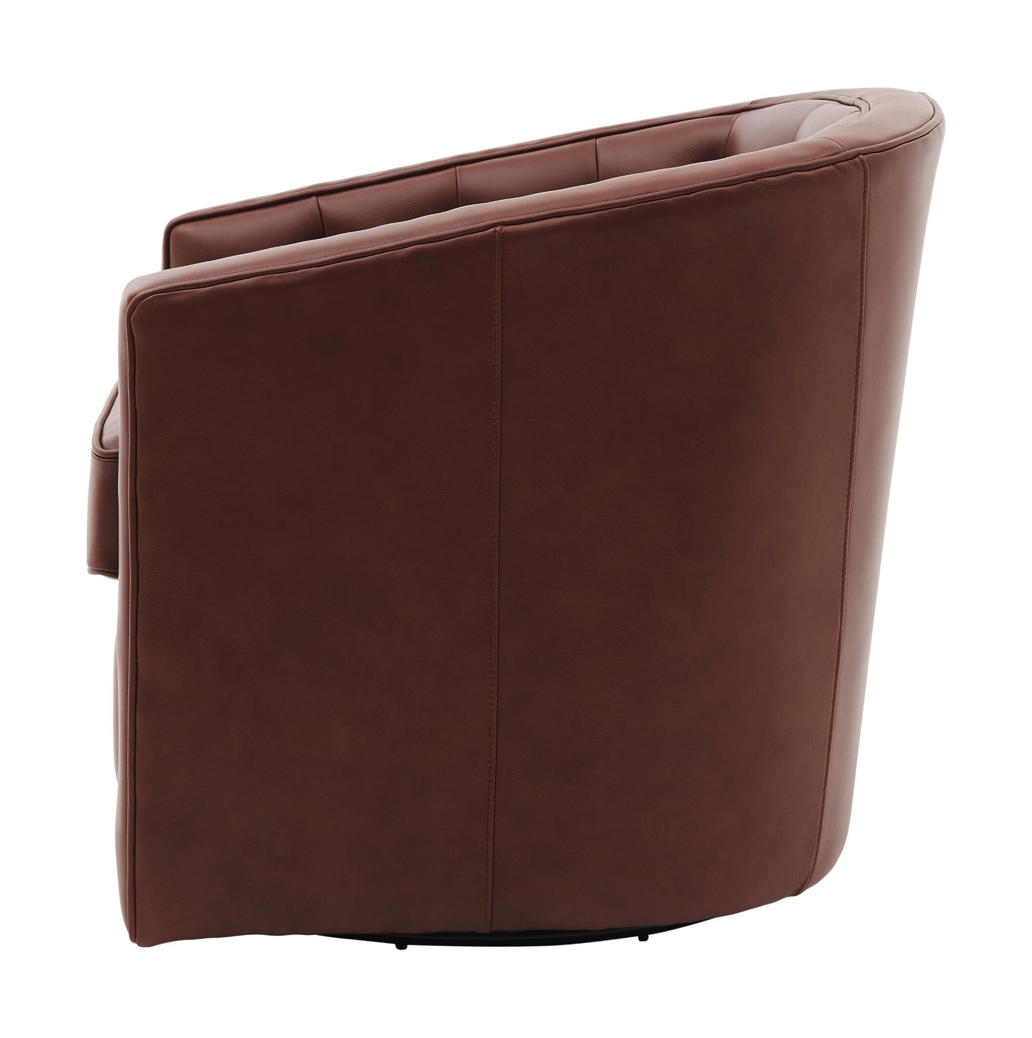 Walsh Top Grain Leather Swivel Accent Arm Chair