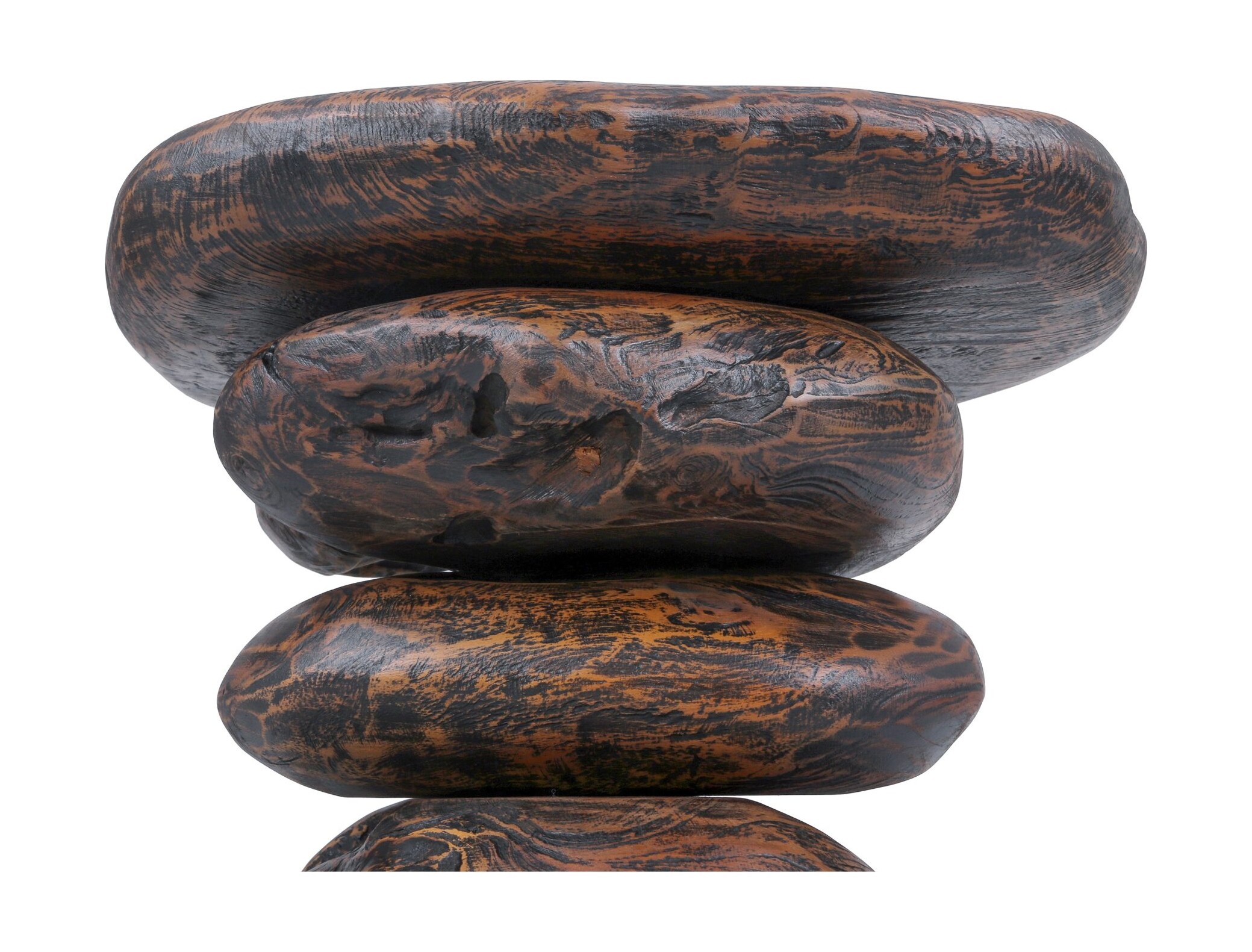 Katniss Reclaimed Teak Side Table in Ebonized Finish