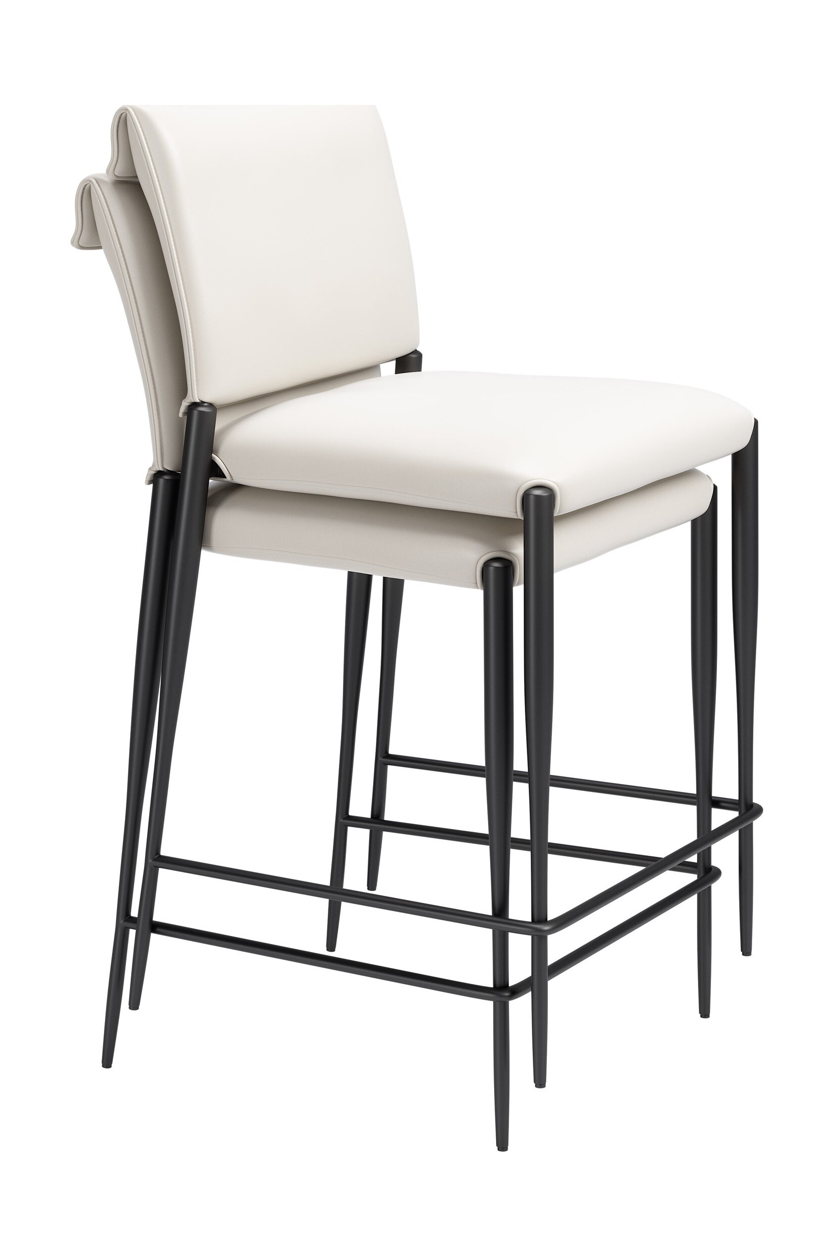 Freesia Faux Leather Counter Stool