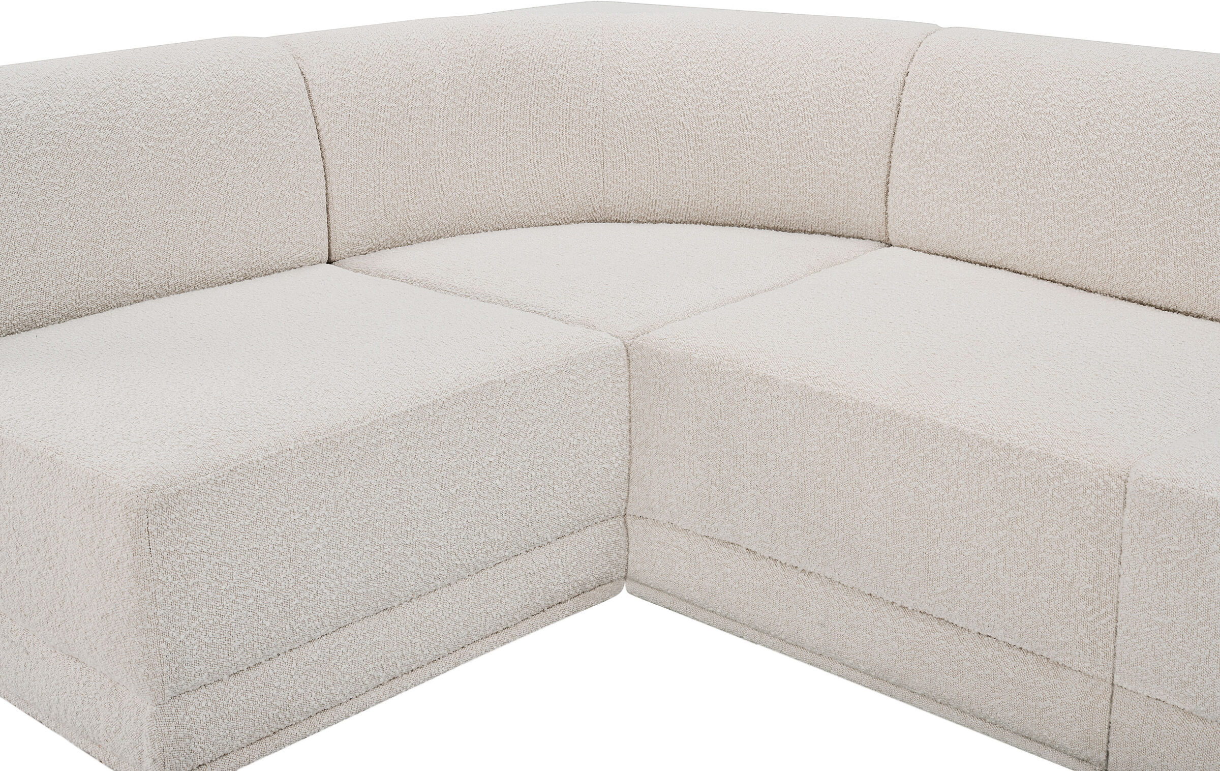 Ollie 188-inch Boucle 8-Piece Modular U-Shape Sectional