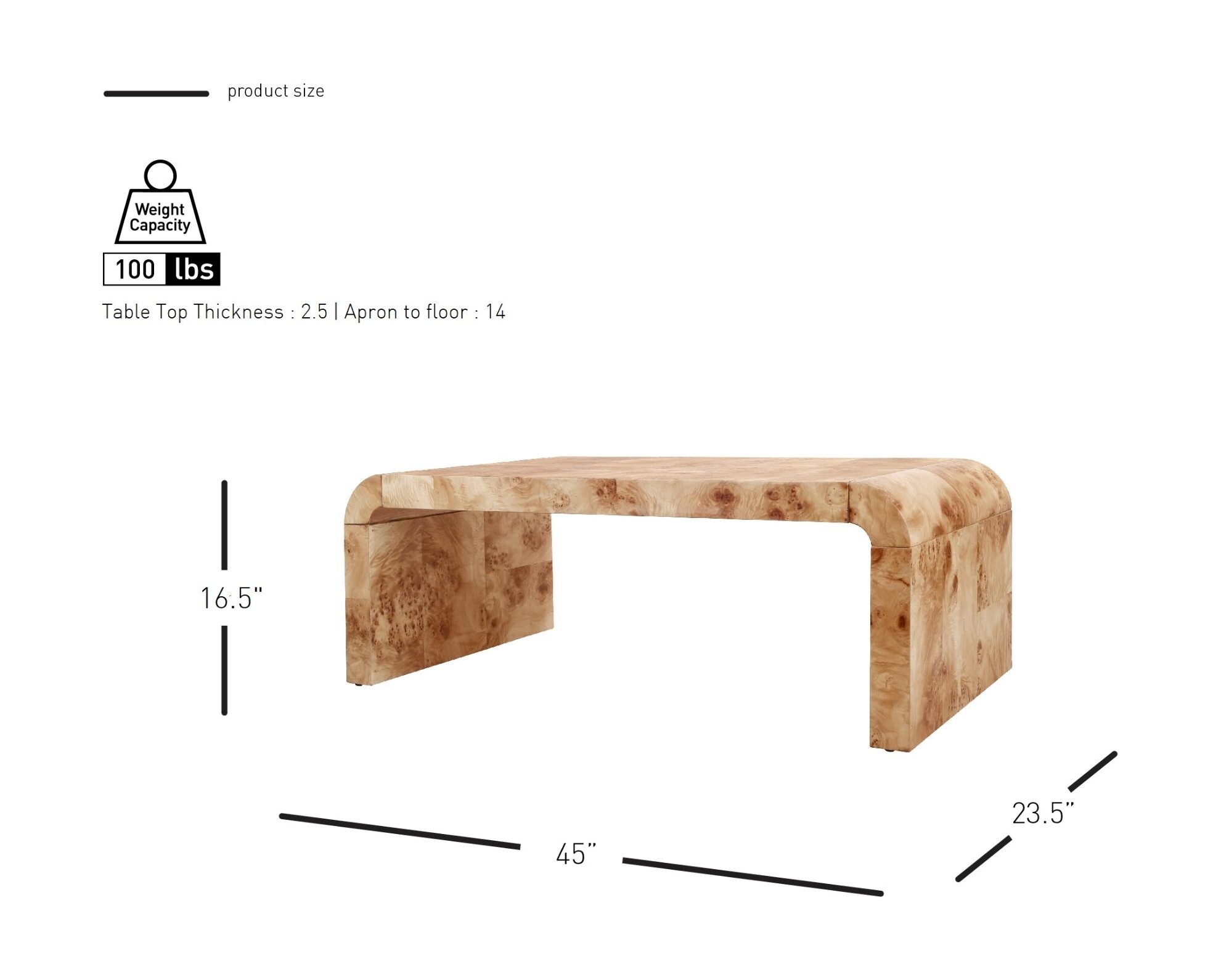 Adriel Burl Coffee Table