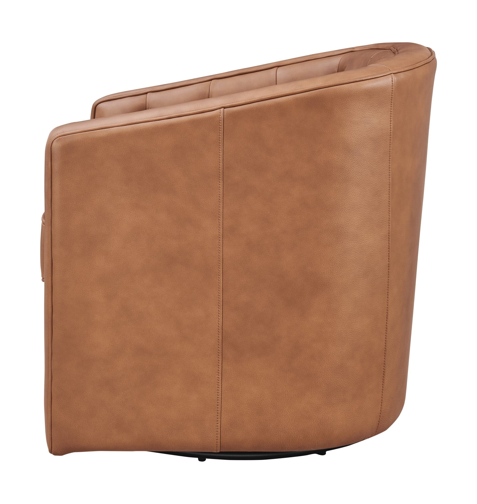 Walsh Top Grain Leather Swivel Accent Chair