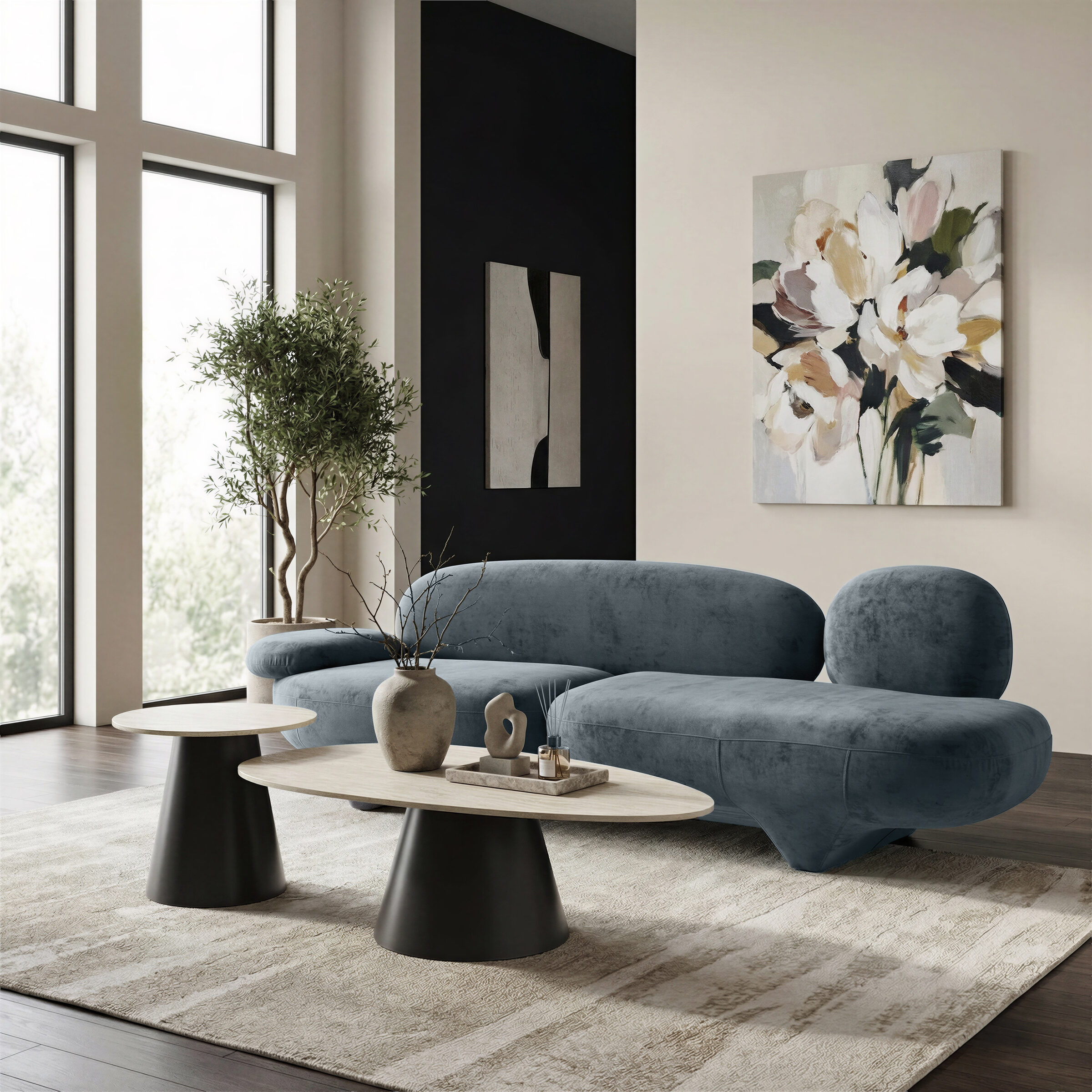 Oblak Storm Velvet Sofa