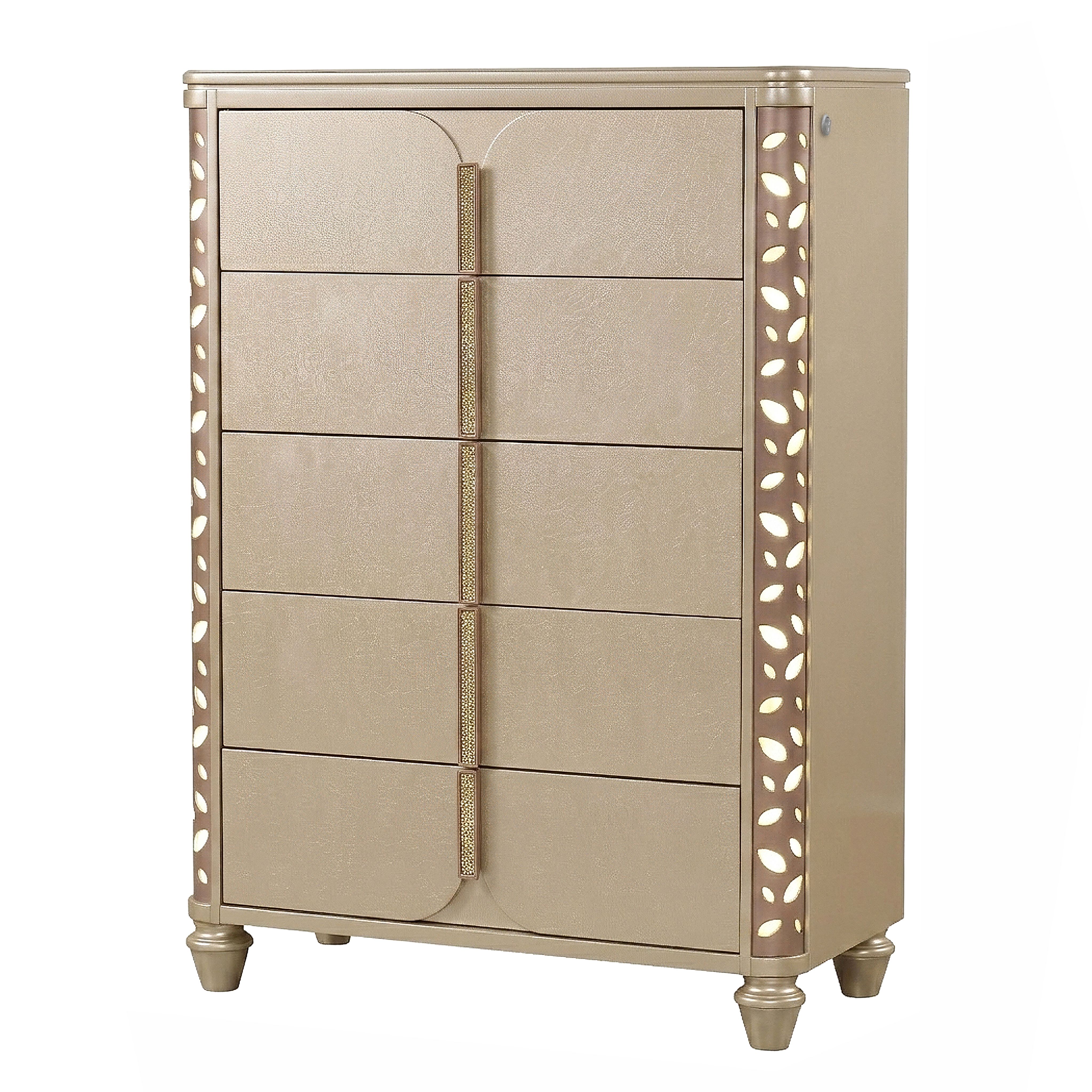 Cinderella Bedroom Set with PU Upholstered Headboard & Footboard
