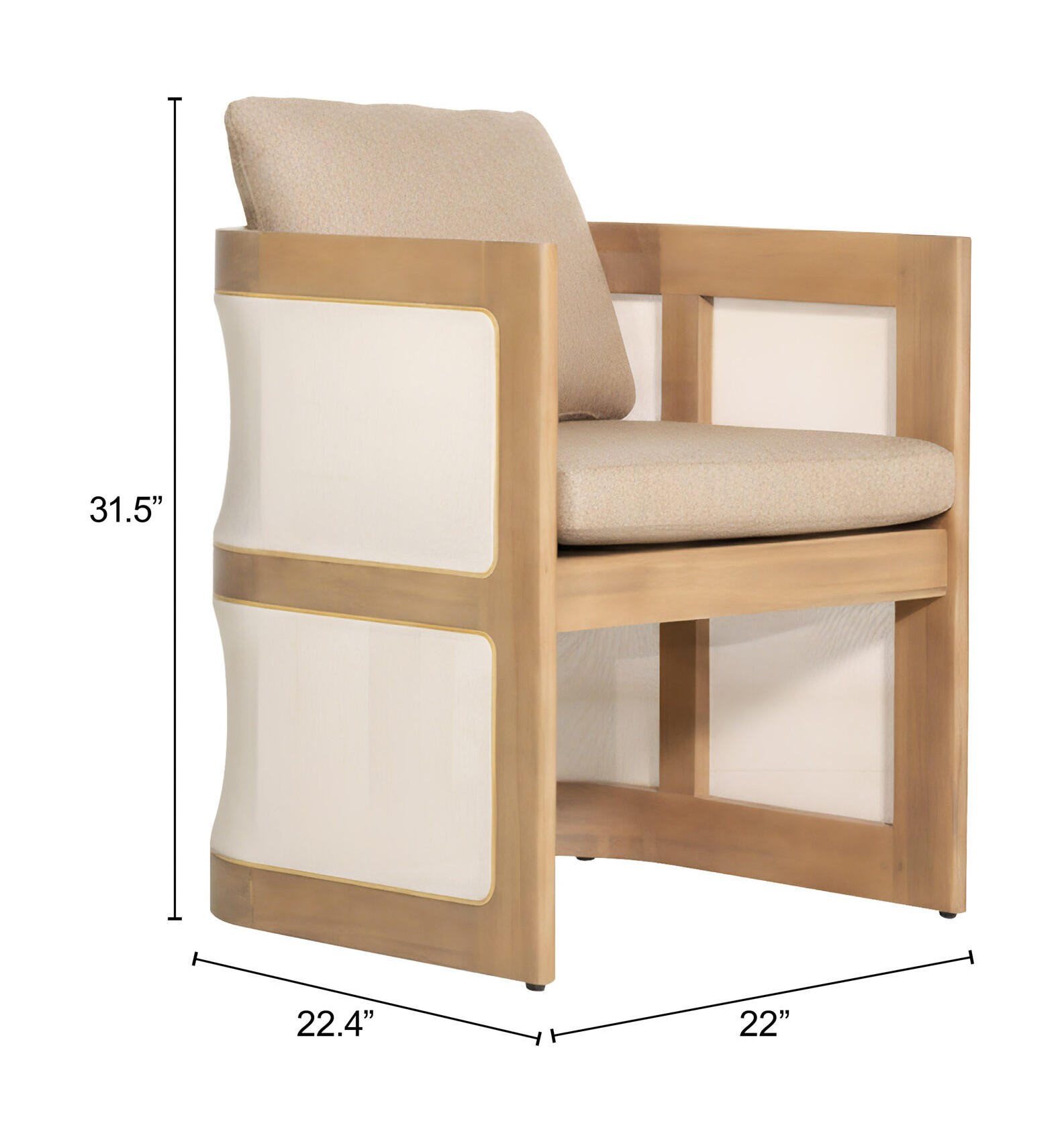 Nue Outdoor Fabric Dining Chair