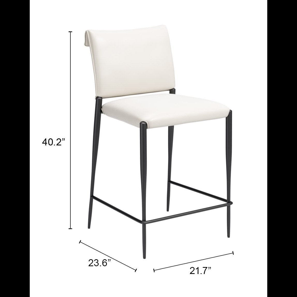 Freesia Faux Leather Counter Stool