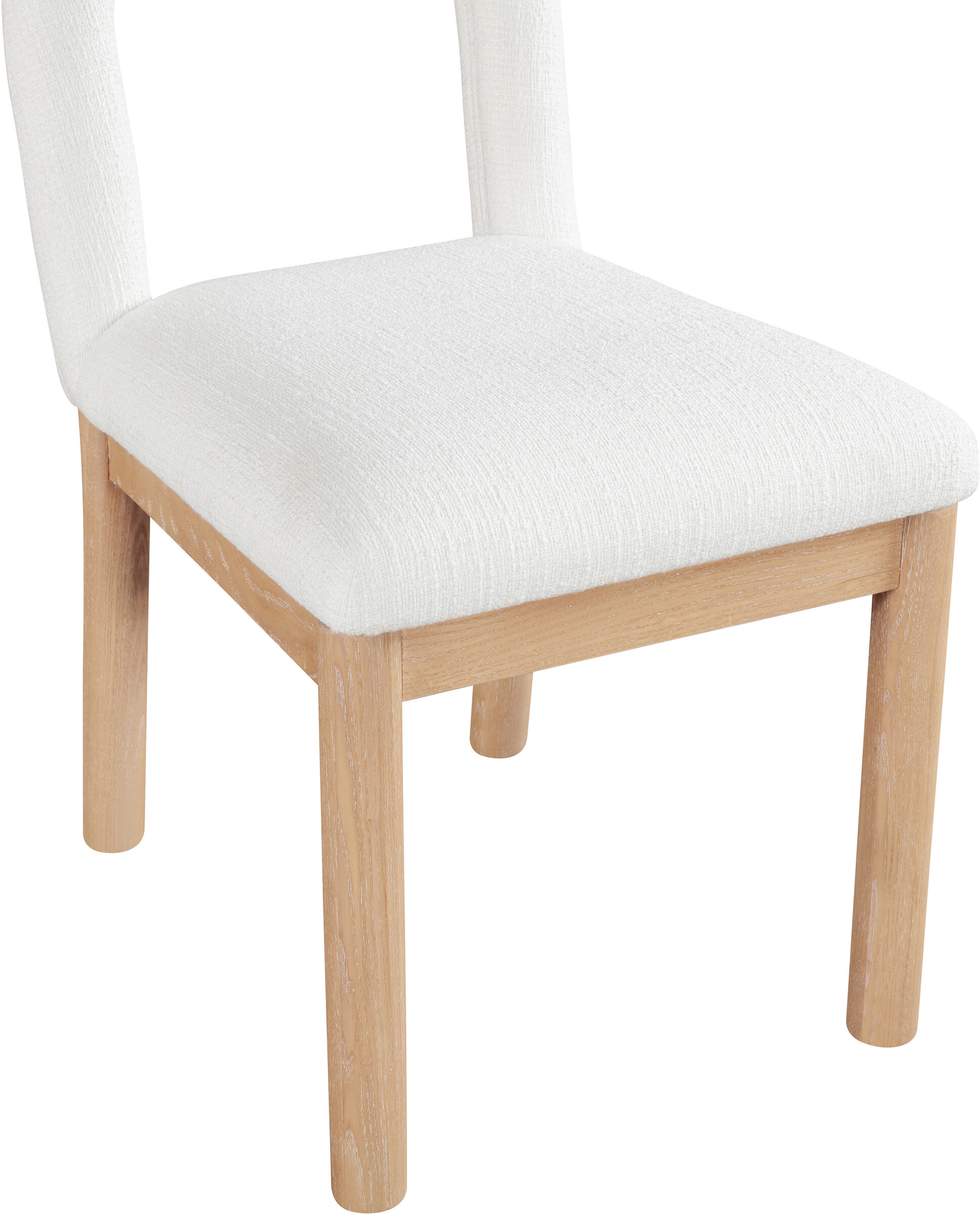 Conrad Linen Dining Chair with Natural Wood Base