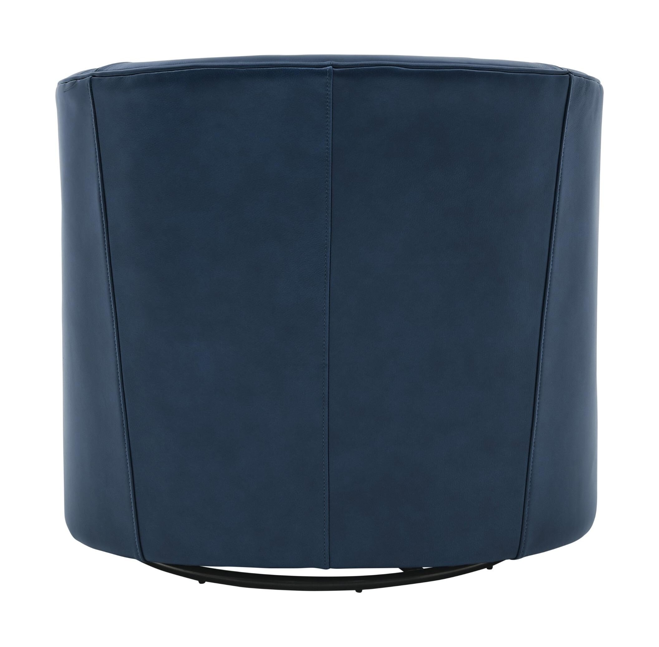 Walsh Top Grain Leather Swivel Accent Chair