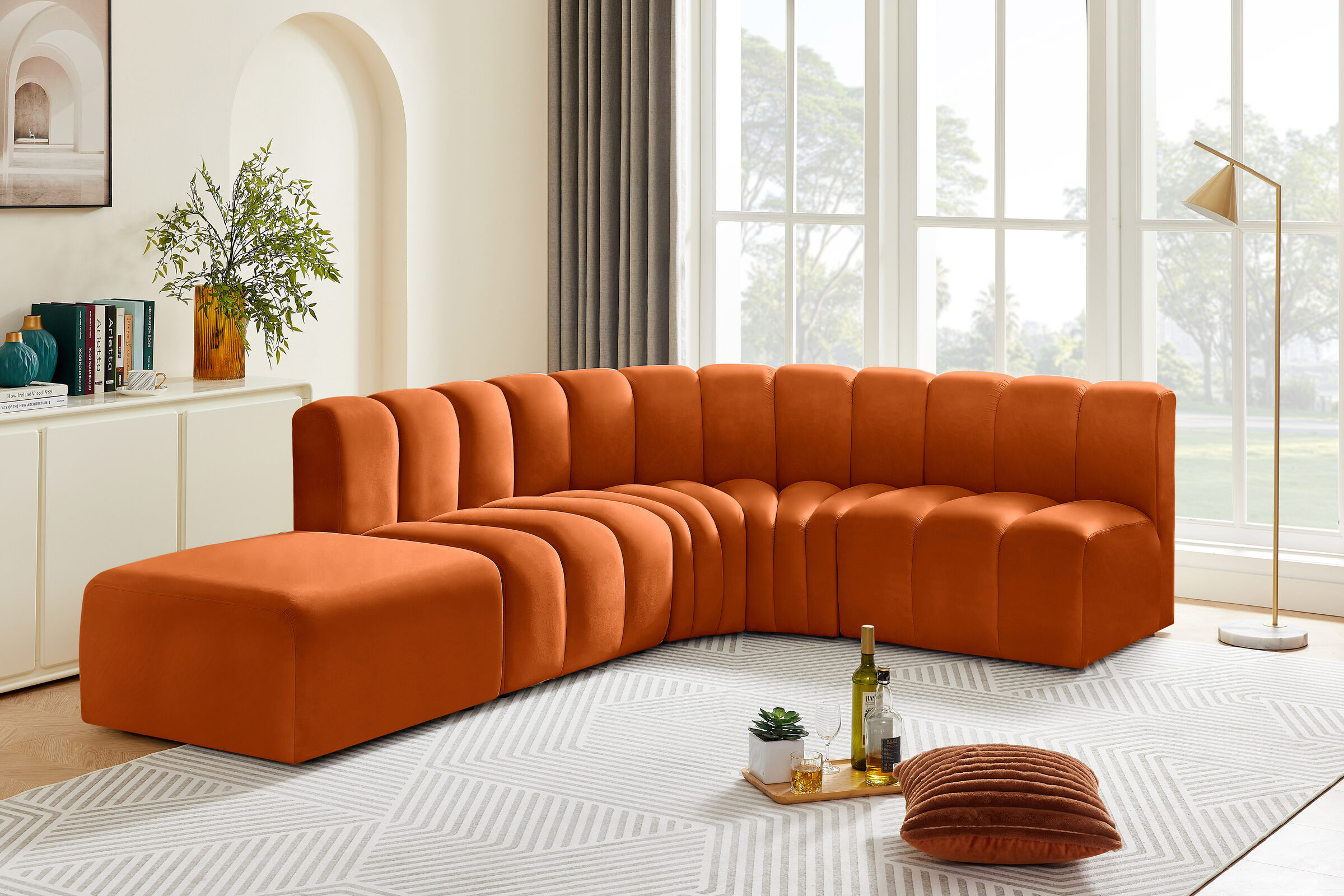 Arc Velvet Sectional