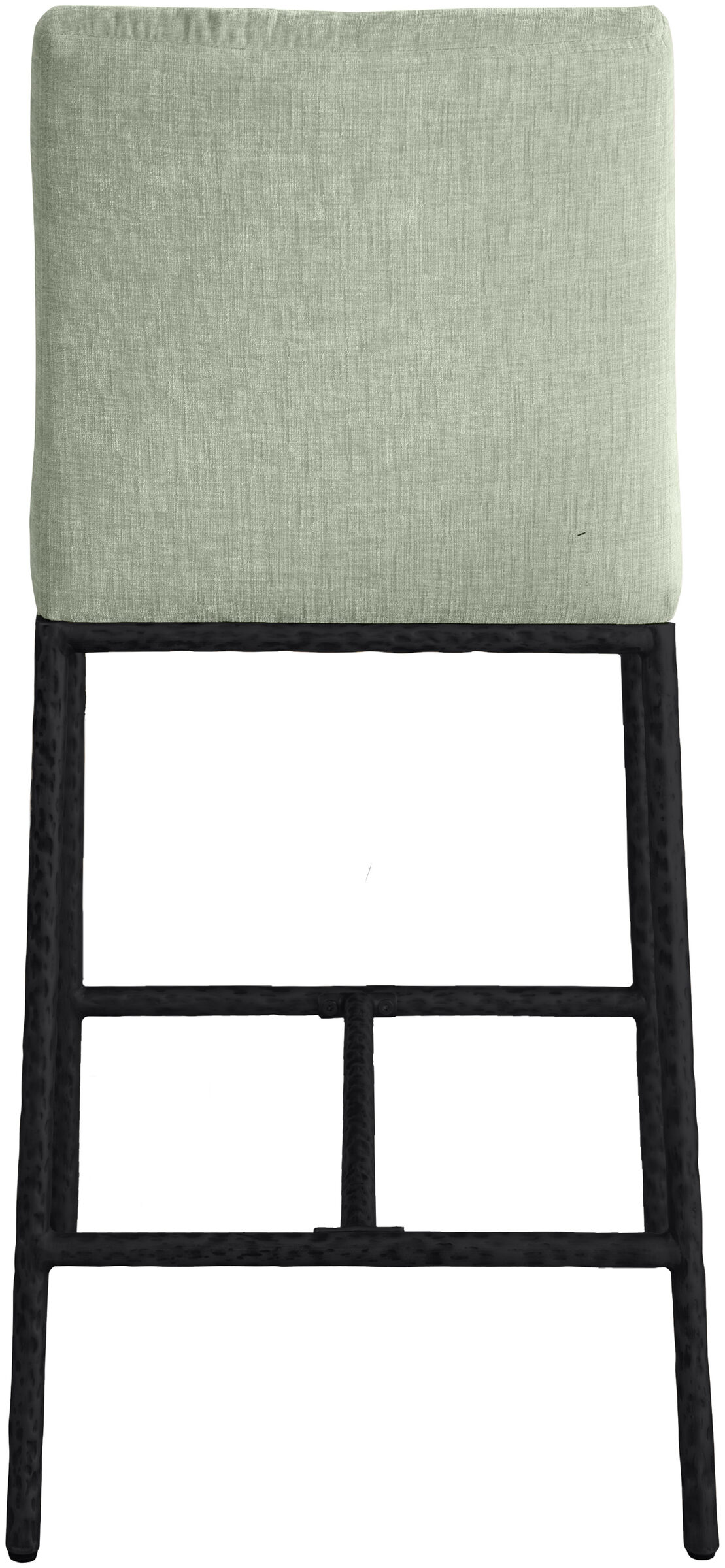 Reeves Chenille Counter Stool with Black Iron Base