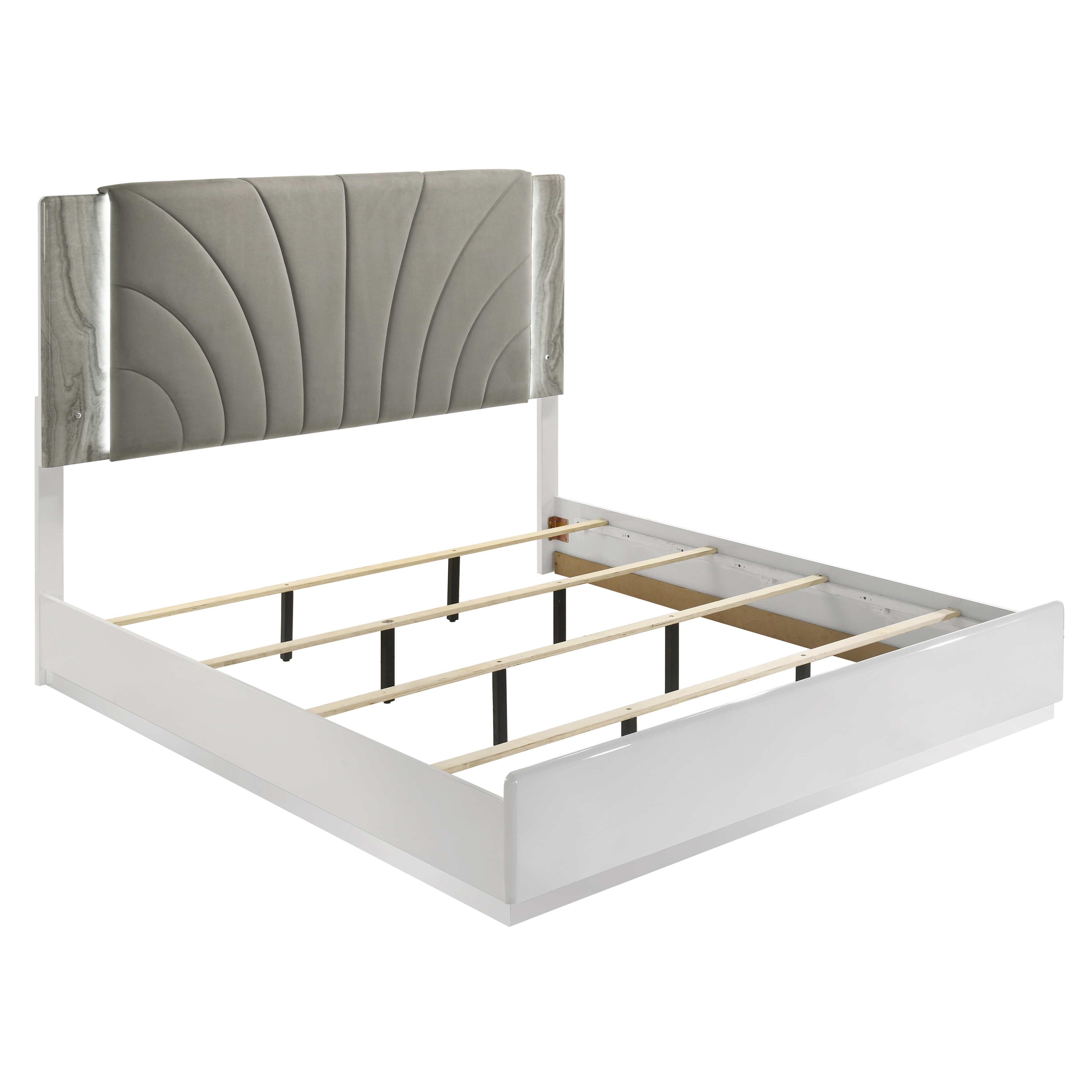 Jazz Bed with Fabric Upholstered Headboard