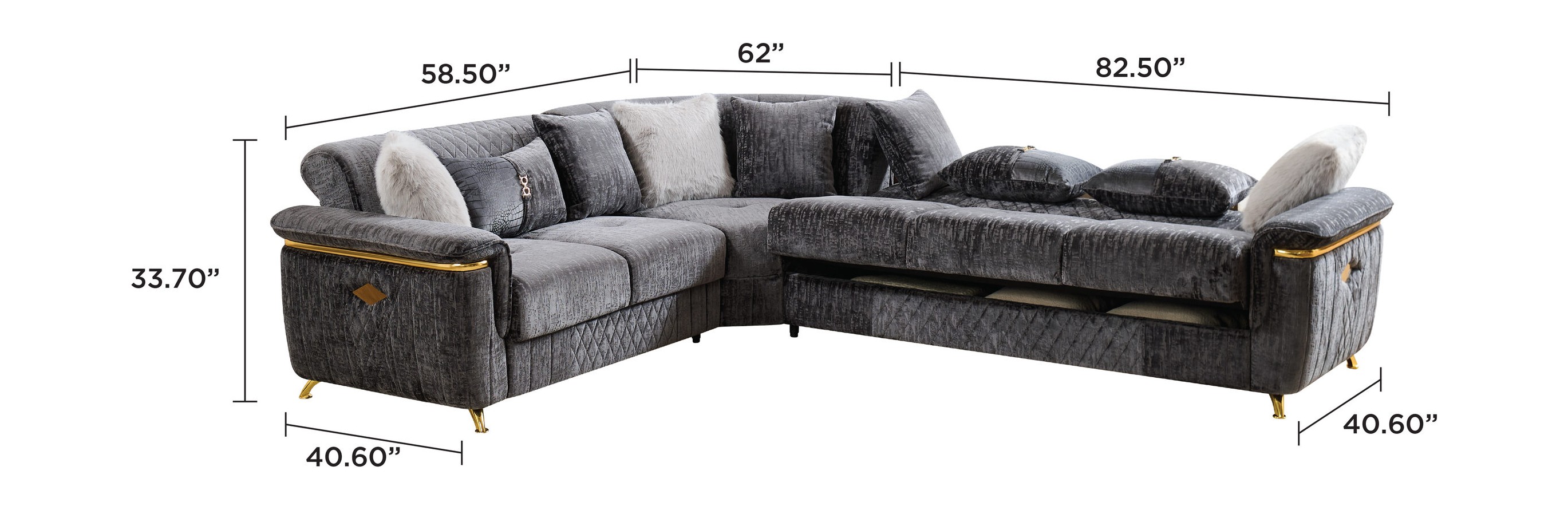 Argo Fabric Sleeper Sectional