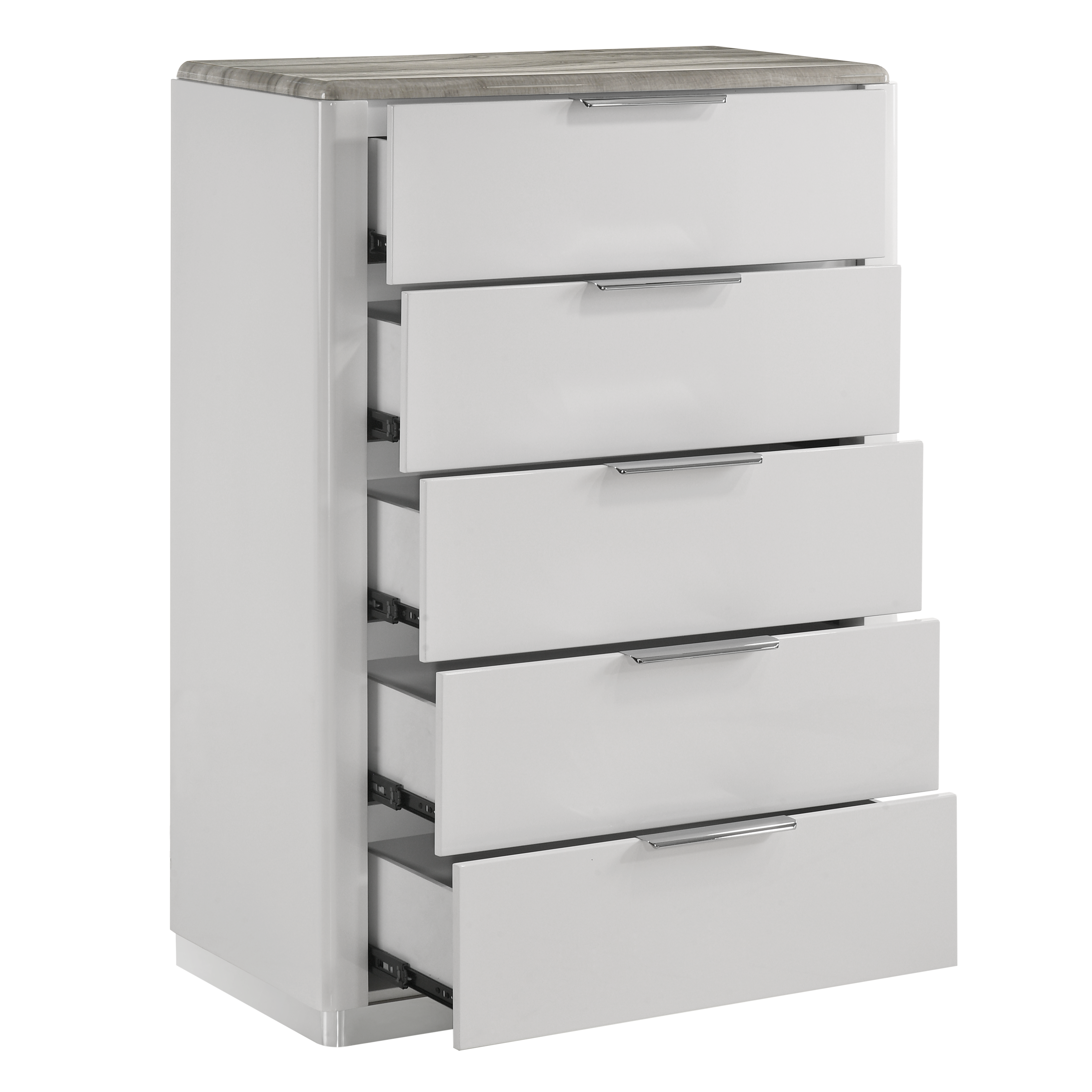 Jazz 5-Drawer Wood Veneer Chest