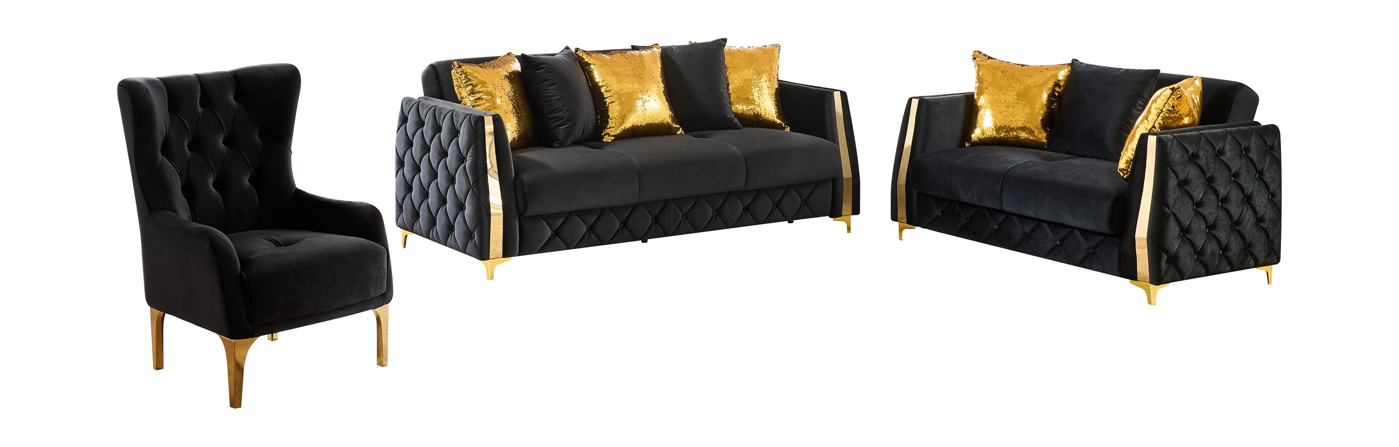 Lippa Polyester Sleeper Loveseat