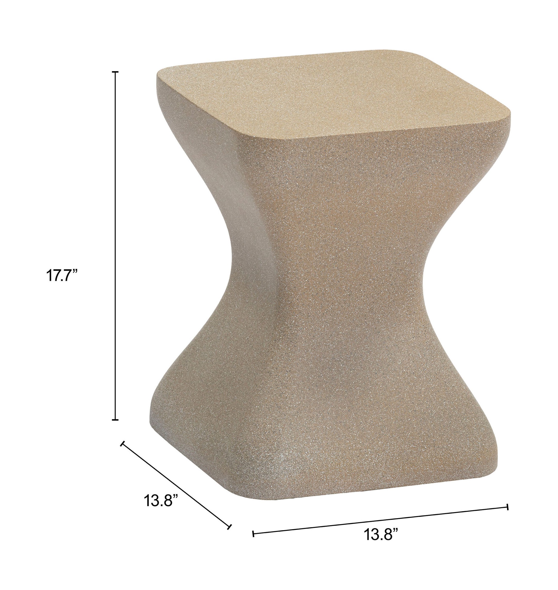 Mura Faux Terrazzo Poly Cement Square End Table