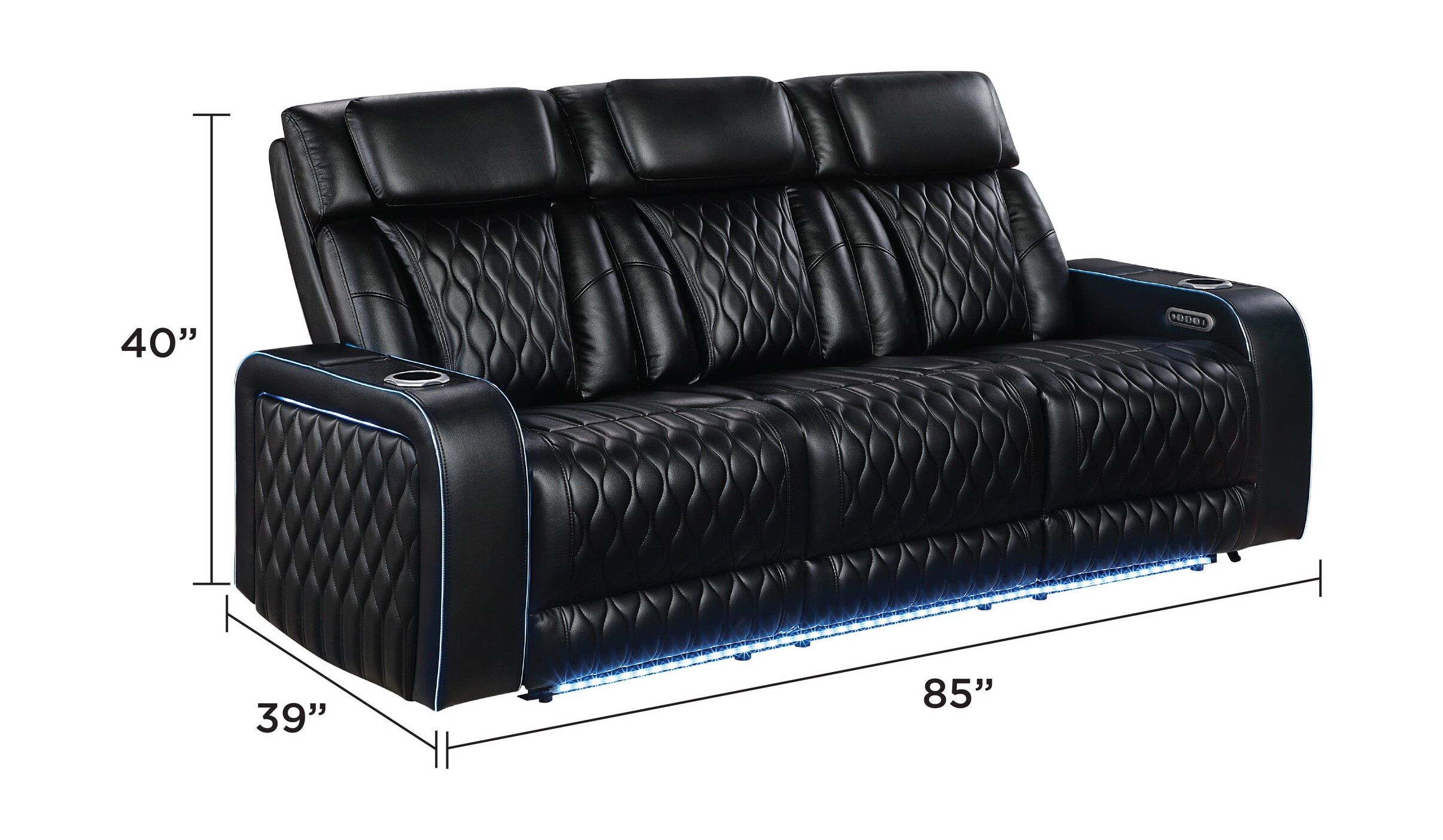 Electra Faux Leather Reclining Sofa