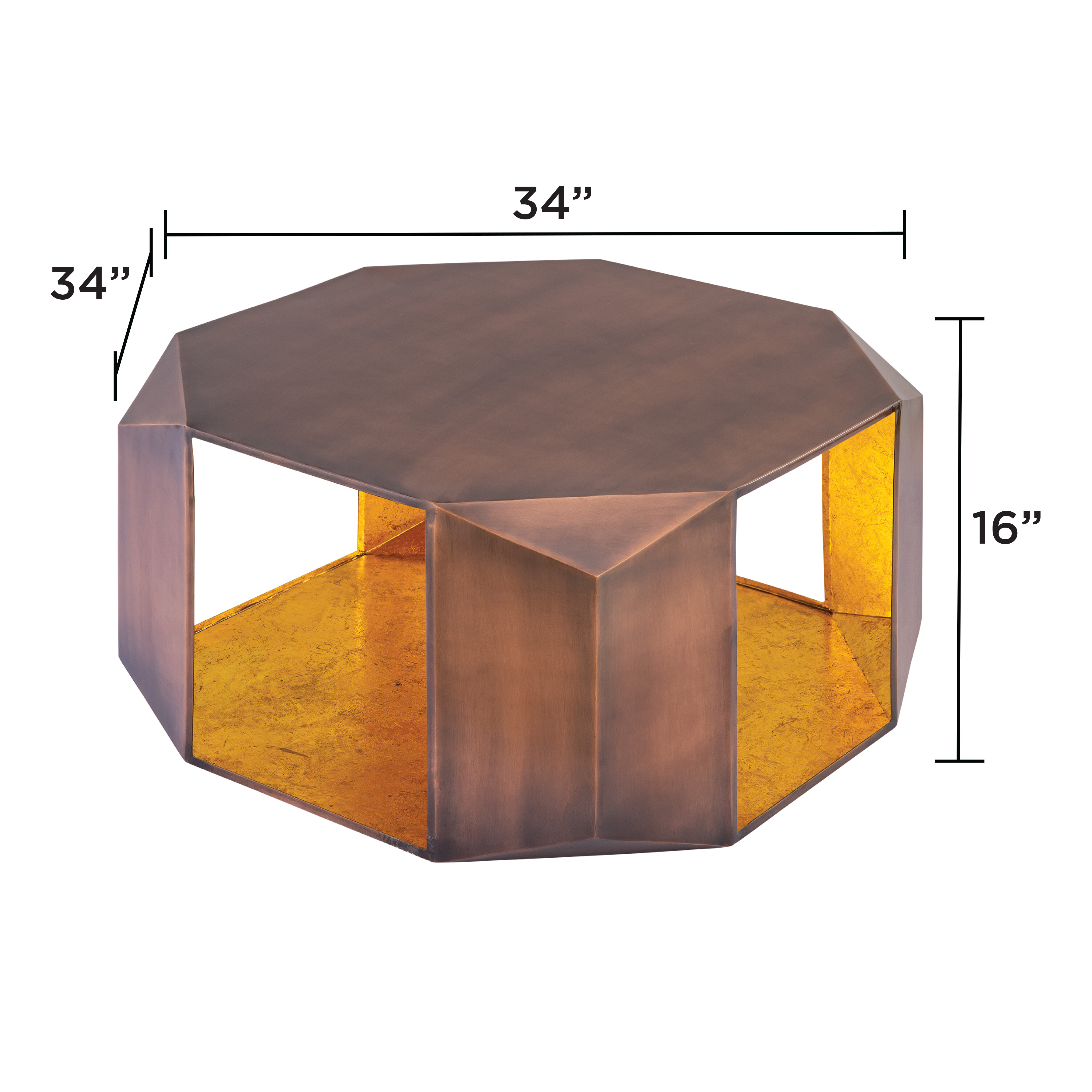 529 Hexagon Metal Coffee Table