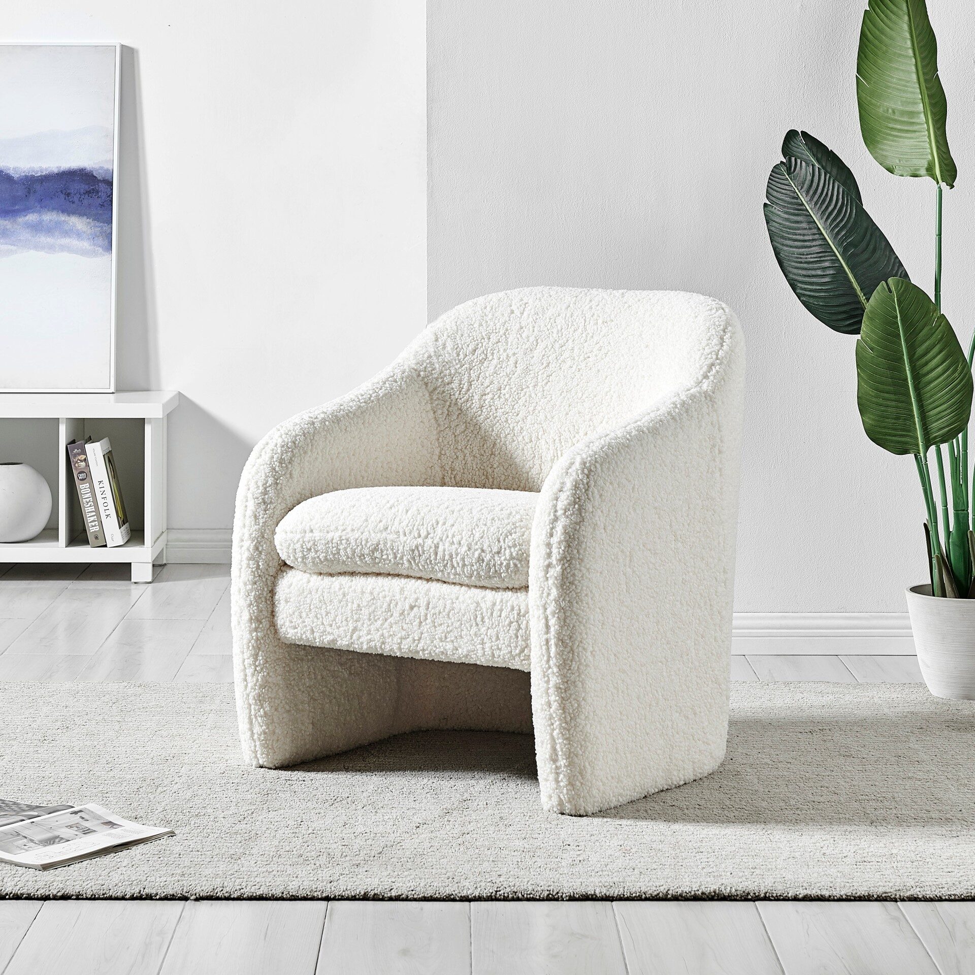 Zella Faux Shearling Accent Chair
