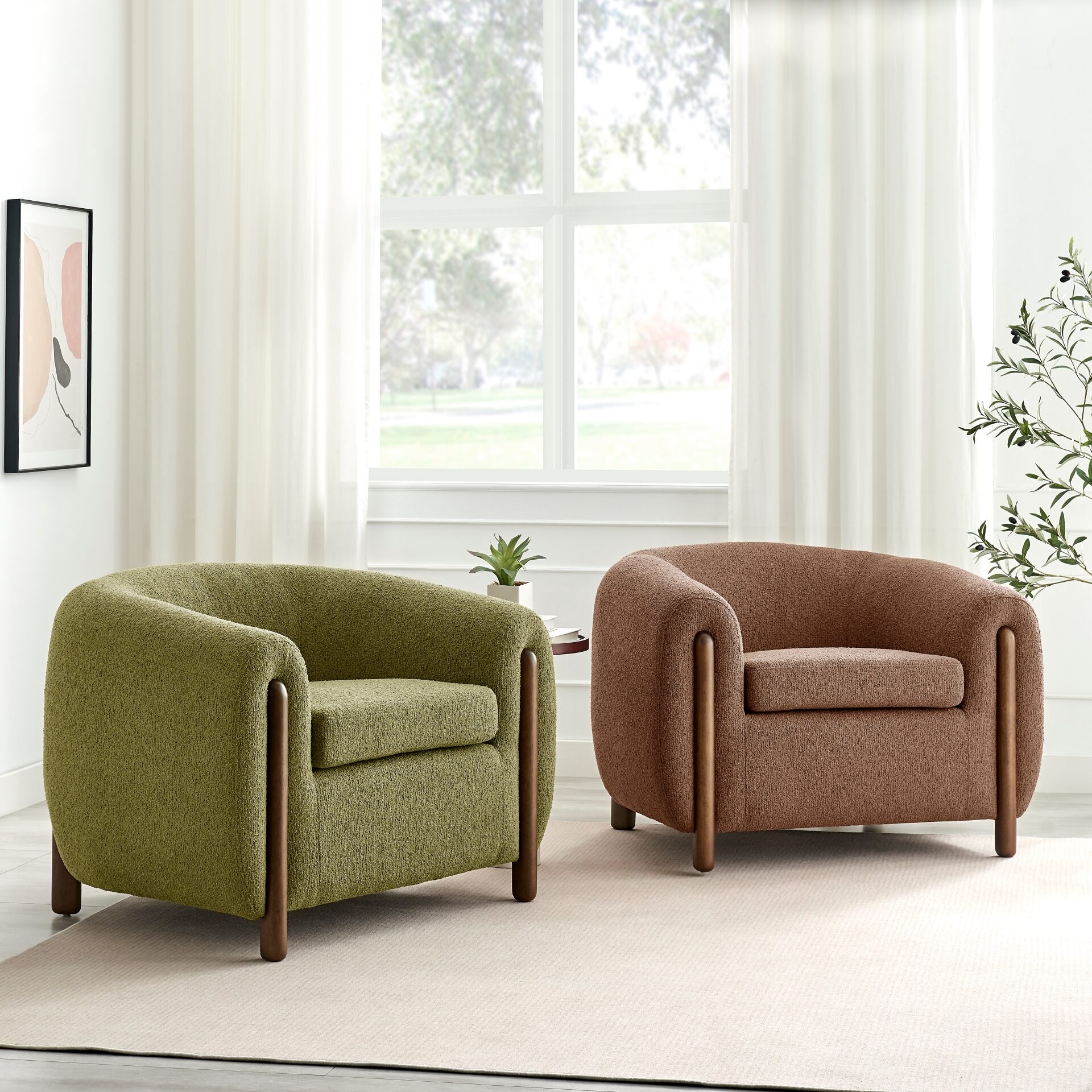 Cordelia Boucle Accent Arm Chair